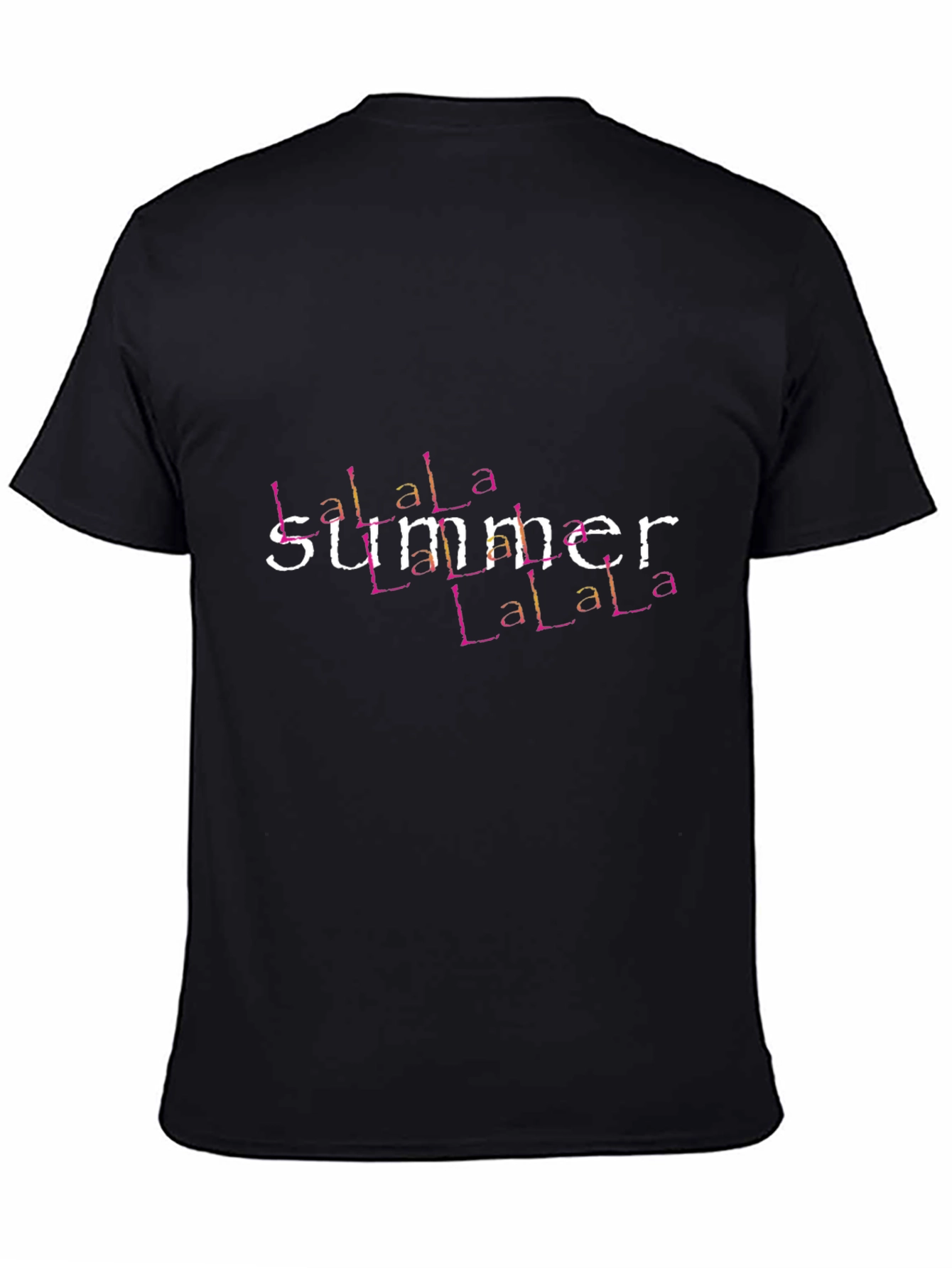 Black La La La Summer T-Shirt - Black view 4