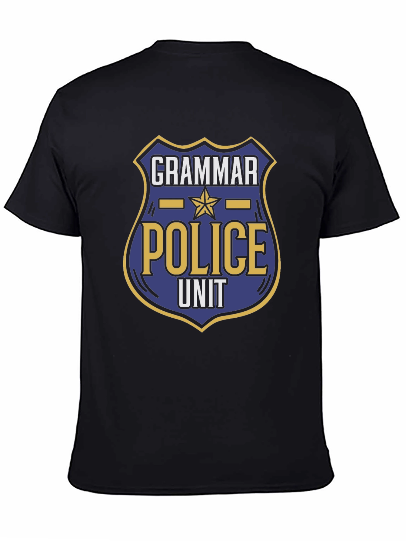Black Grammar Police Unit Graphic Tee - Black view 4