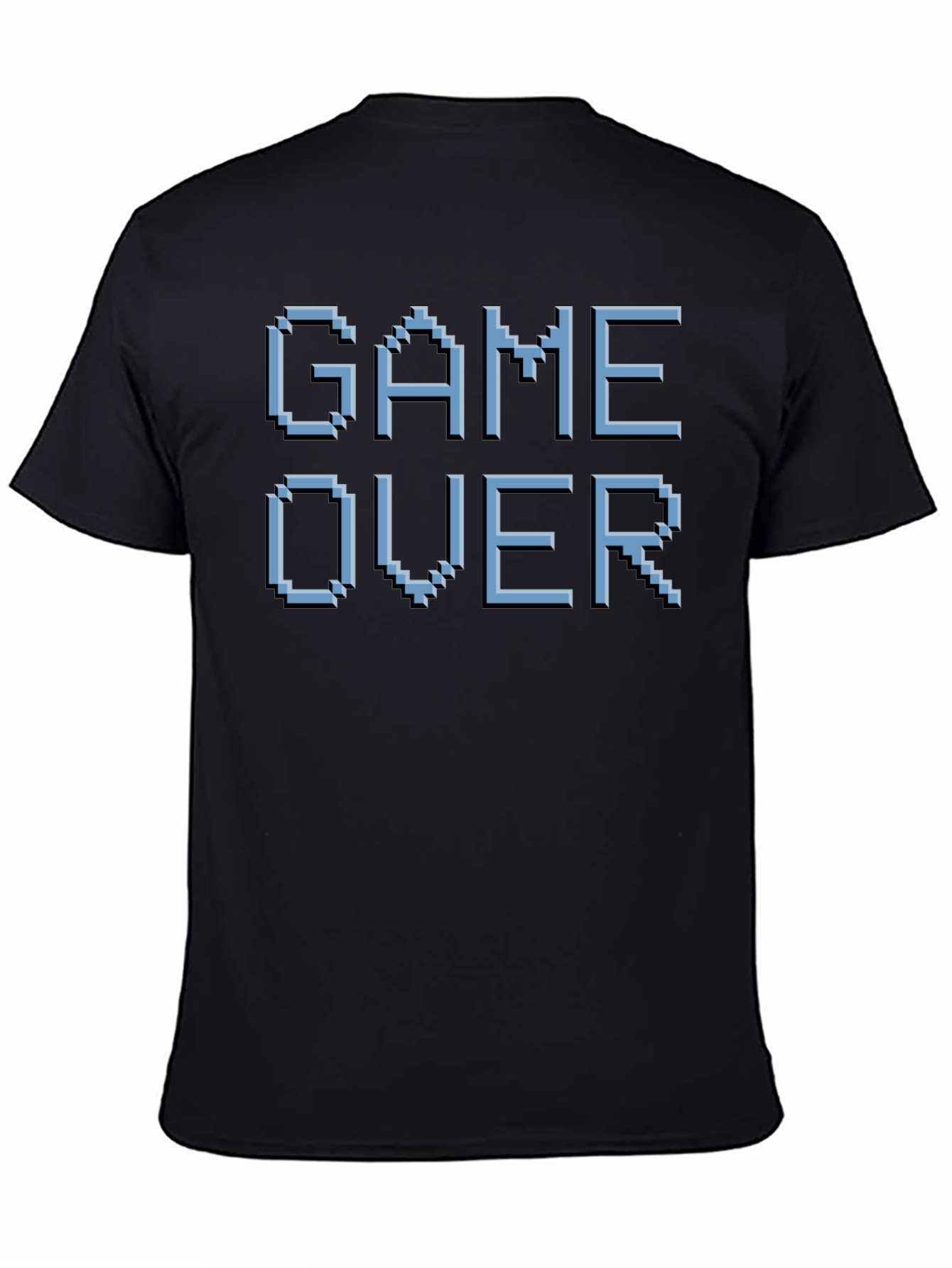 Black Game Over Pixel Art T-Shirt - Retro Gaming Style view 4