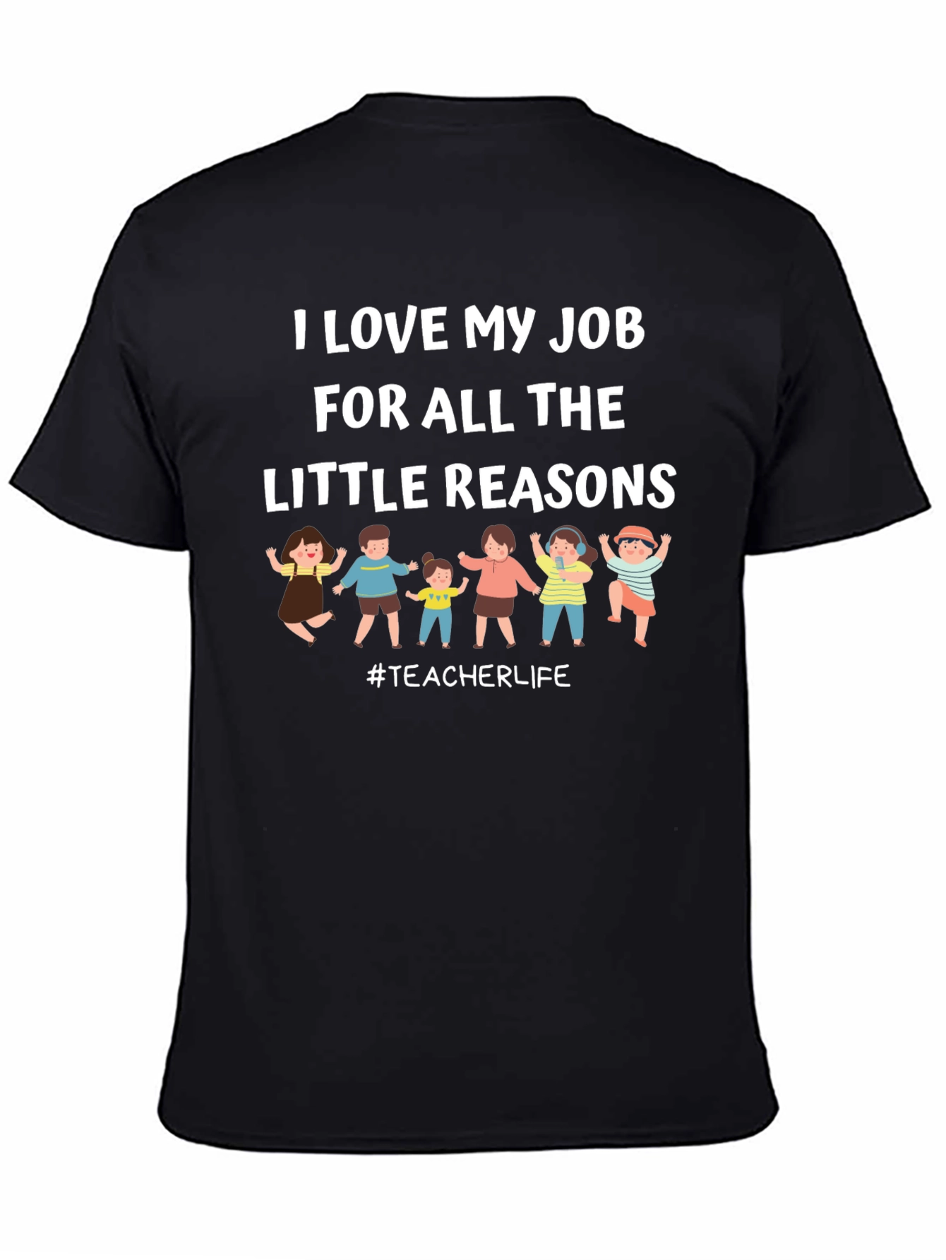 Black Teacher Life T-Shirt - I Love My Job view 4