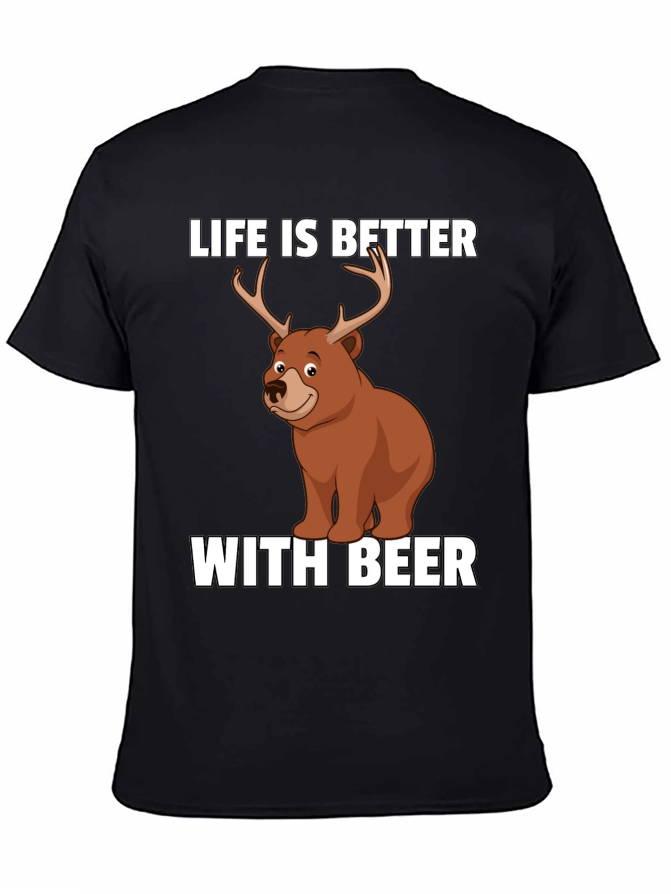 Black Life is Better with Beer Funny Graphic T-Shirt view 4