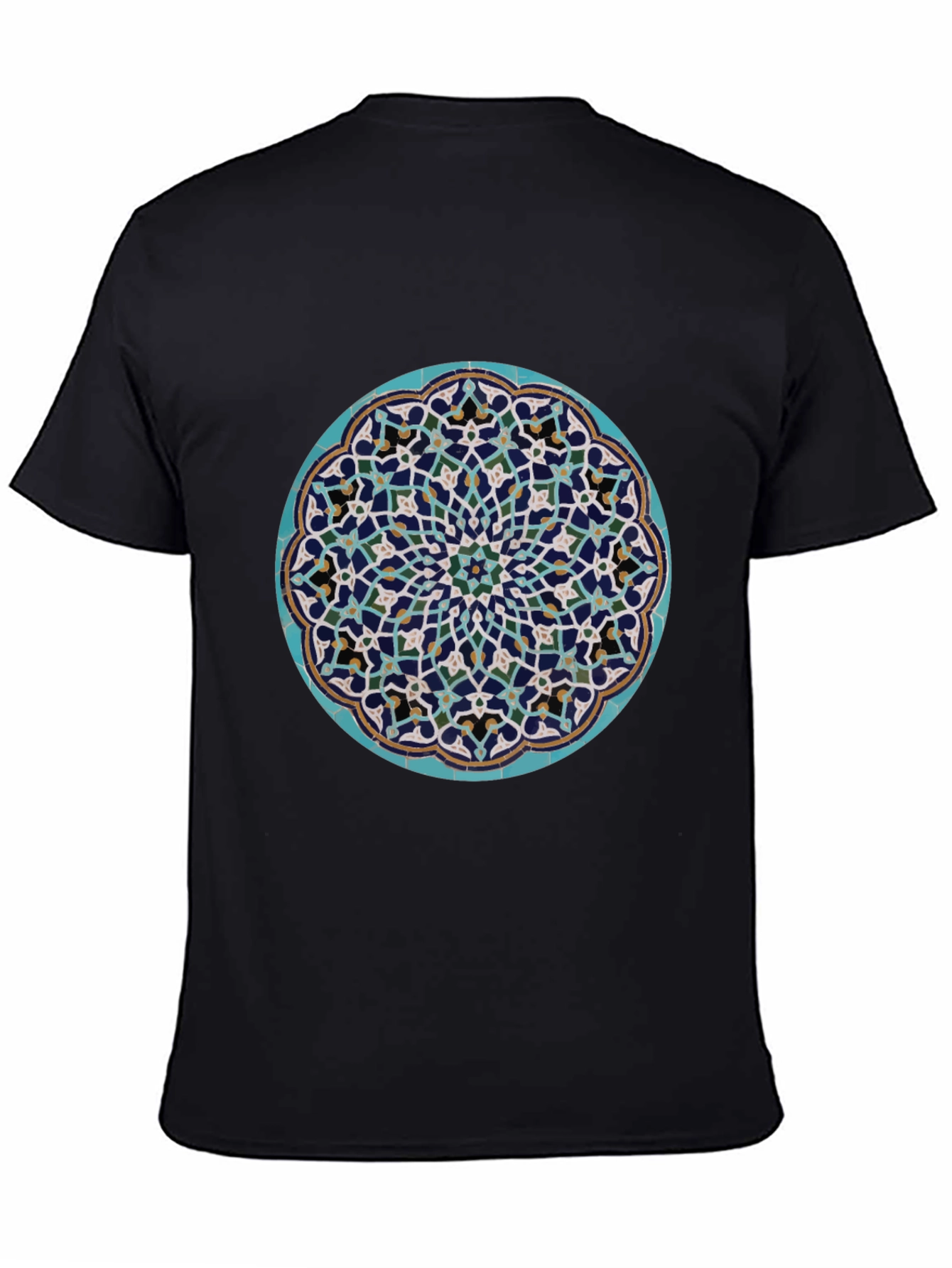 Black Geometric Medallion T-Shirt view 4