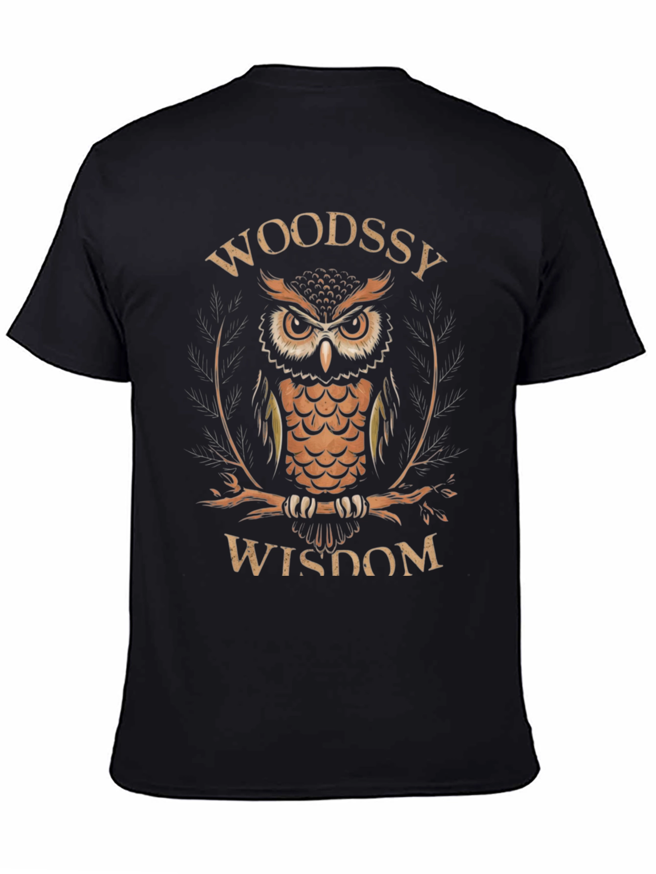 Black Woodssy Wisdom Owl Graphic Tee view 4