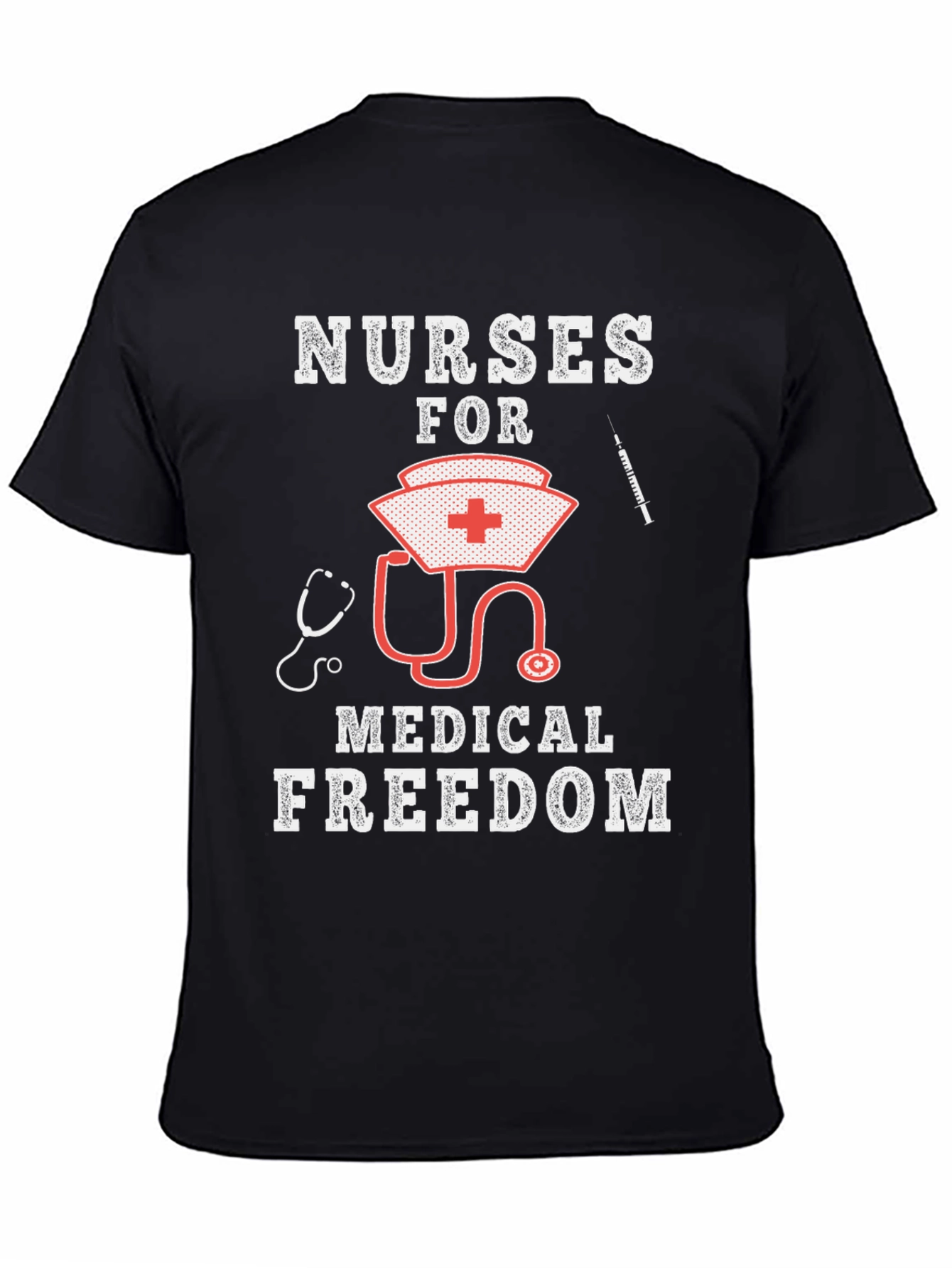 Black Nurses for Medical Freedom Graphic Tee view 4