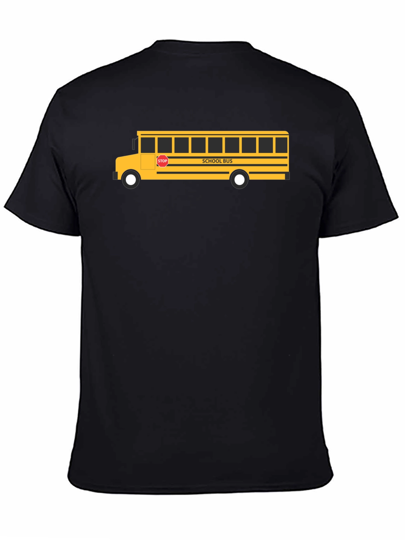 Black School Bus Graphic Tee - Black Unisex T-Shirt view 4