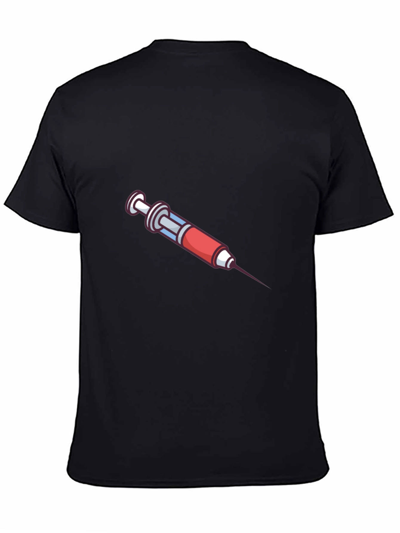 Black Injection Graphic Tee - Medical Humor Shirt view 4