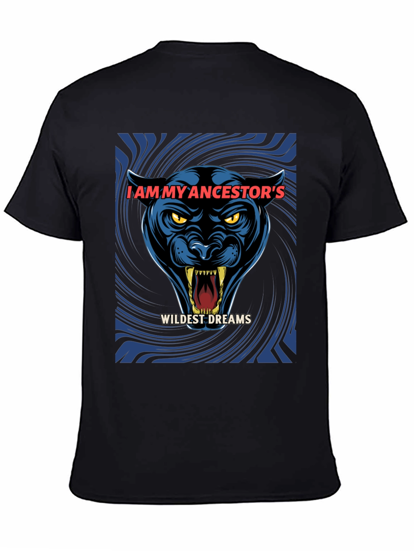 Black Ancestor's Wildest Dreams Black Panther Graphic T-Shirt view 4