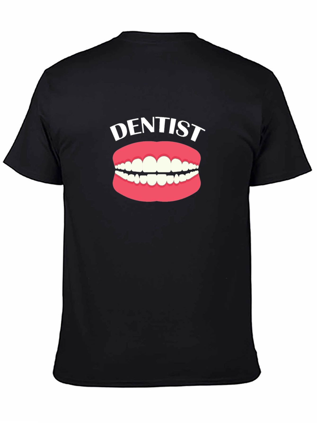 Black Dentist Mouth Graphic T-Shirt - Funny Dental Tee view 4