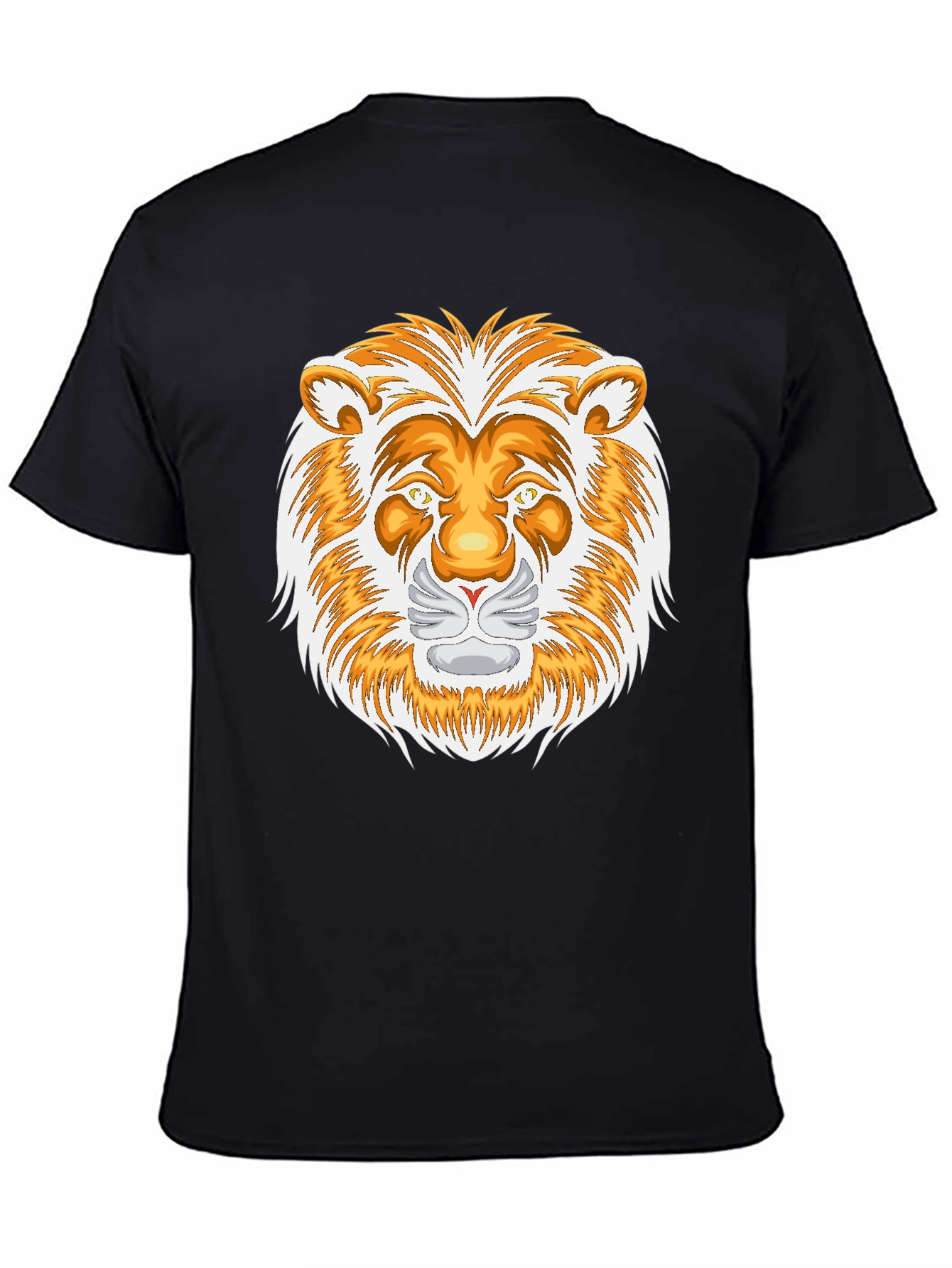 Black Lion Graphic Black T-Shirt view 4