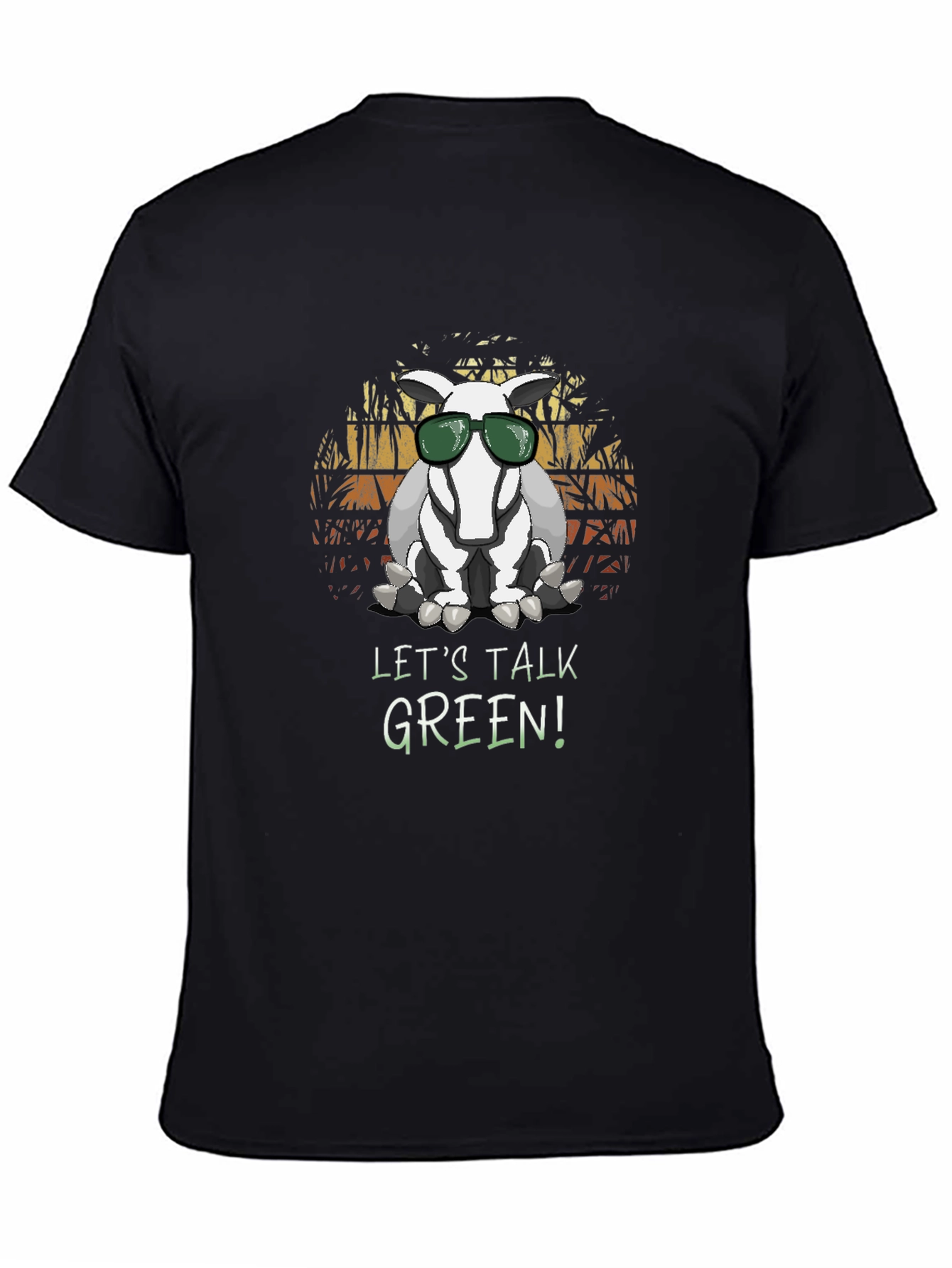 Black Cool Aardvark 'Let's Talk Green' T-Shirt view 4