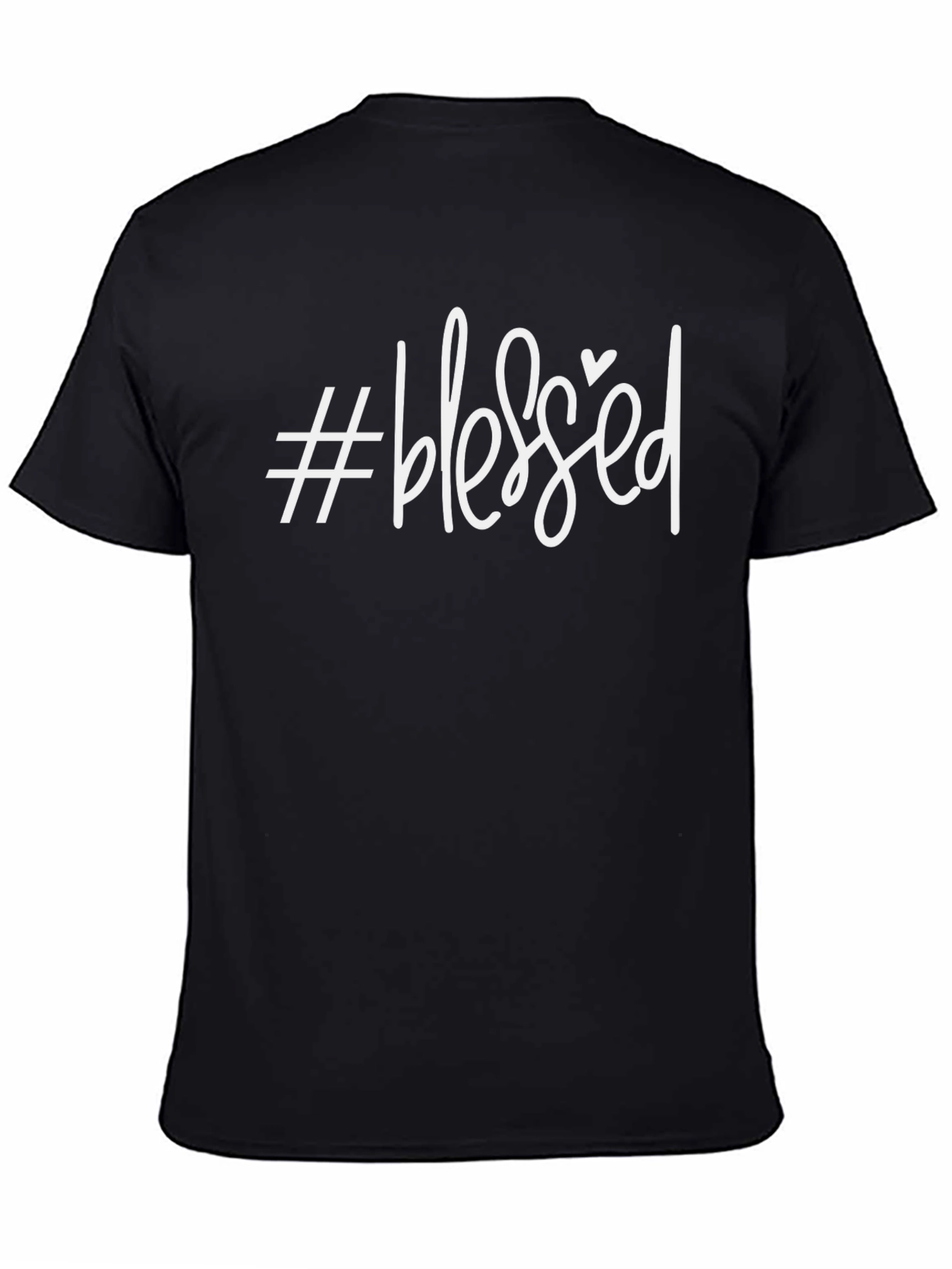 Black #Blessed Graphic Tee - Trendy Casual Shirt view 4
