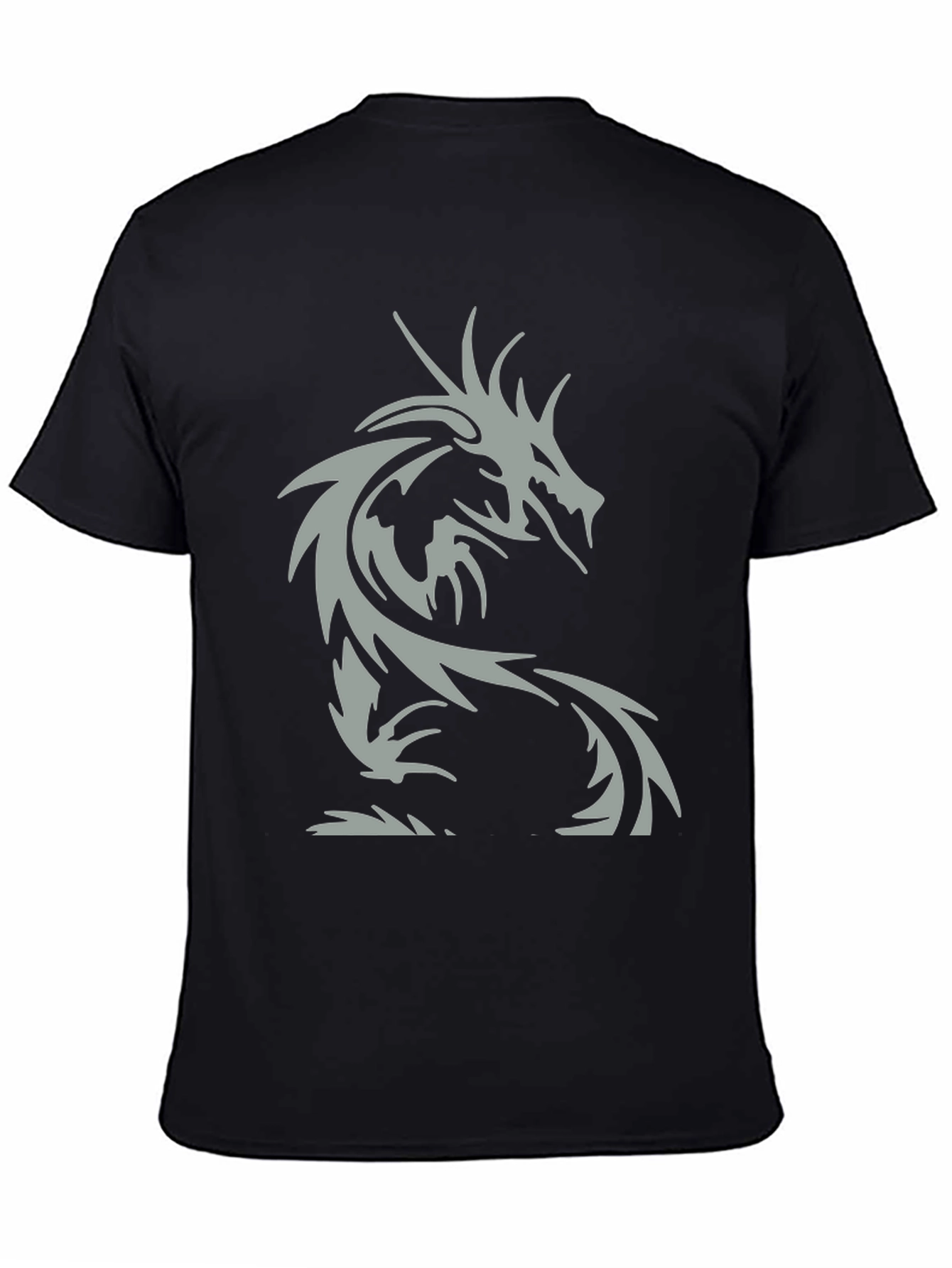 Black Dragon Graphic Men's Black T-Shirt view 4