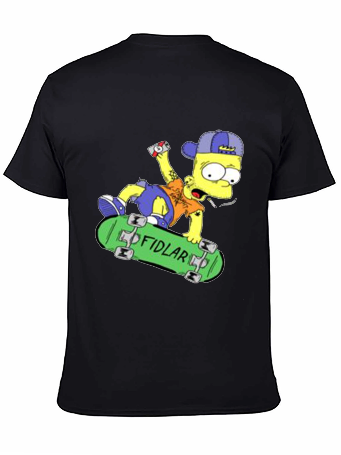 Black Bart Simpson Skateboard Graphic T-Shirt view 4