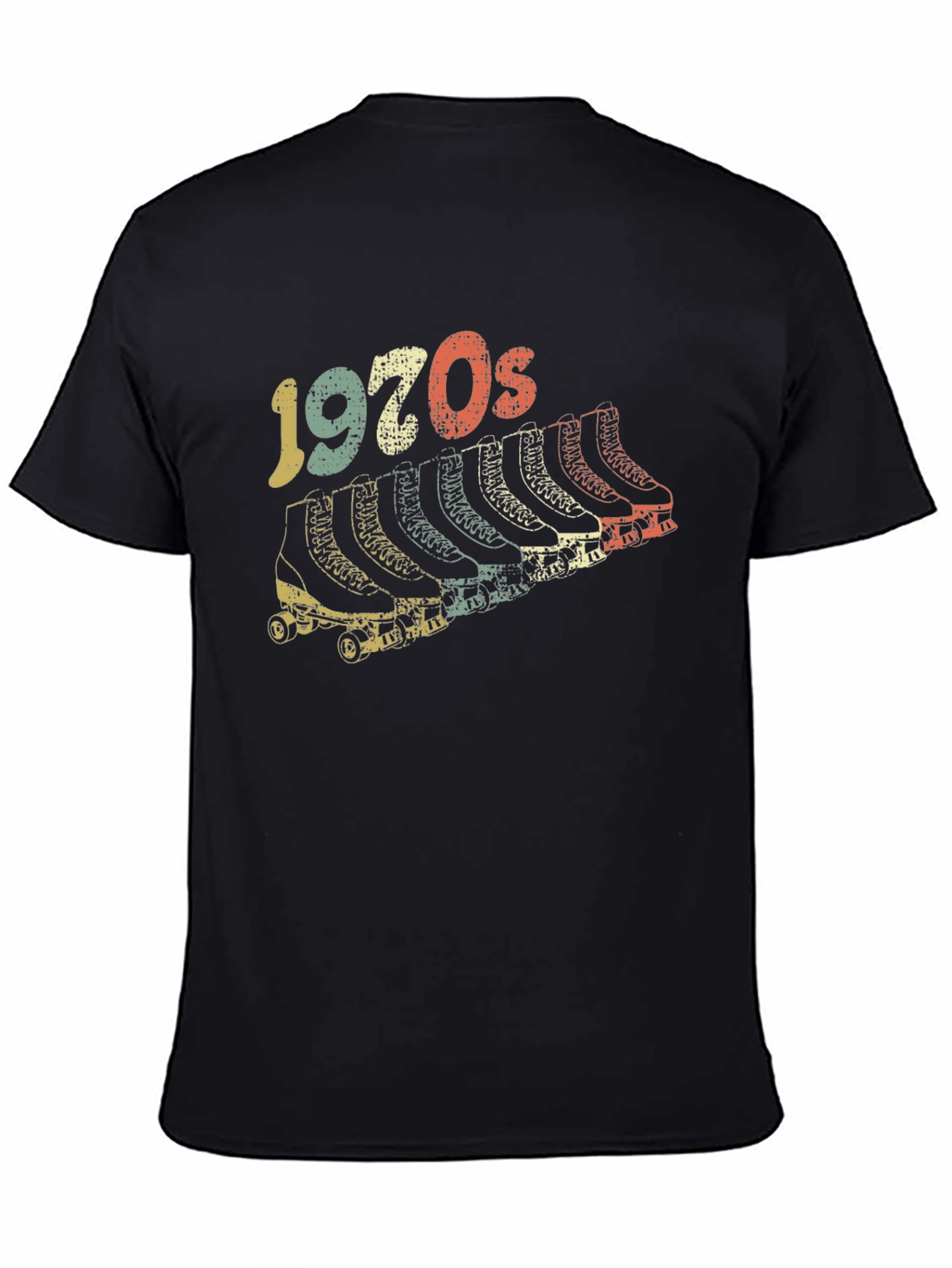 Retro 1970s Roller Skate T-Shirt - Vintage Design - 4