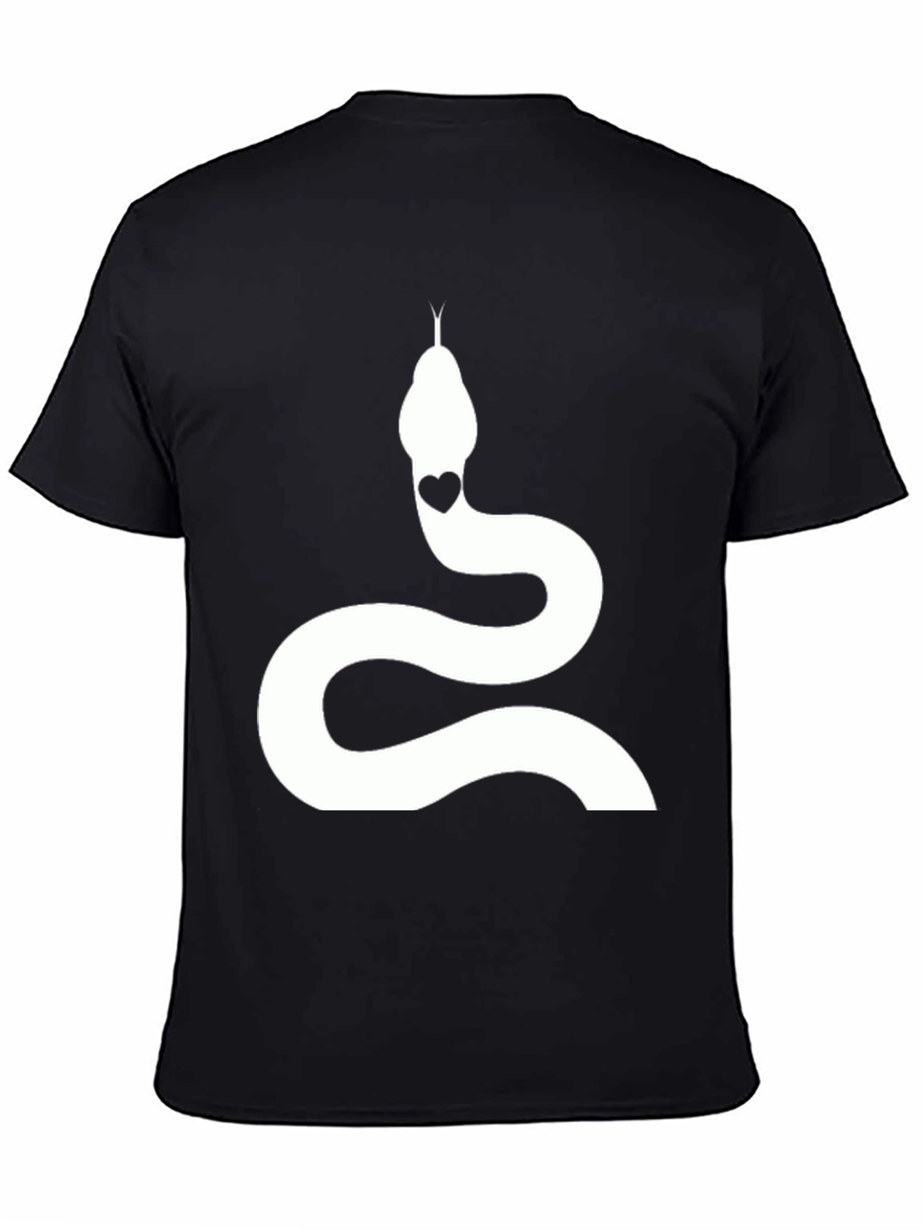 Black Snake Heart Graphic Tee - Stylish Cotton T-Shirt view 4