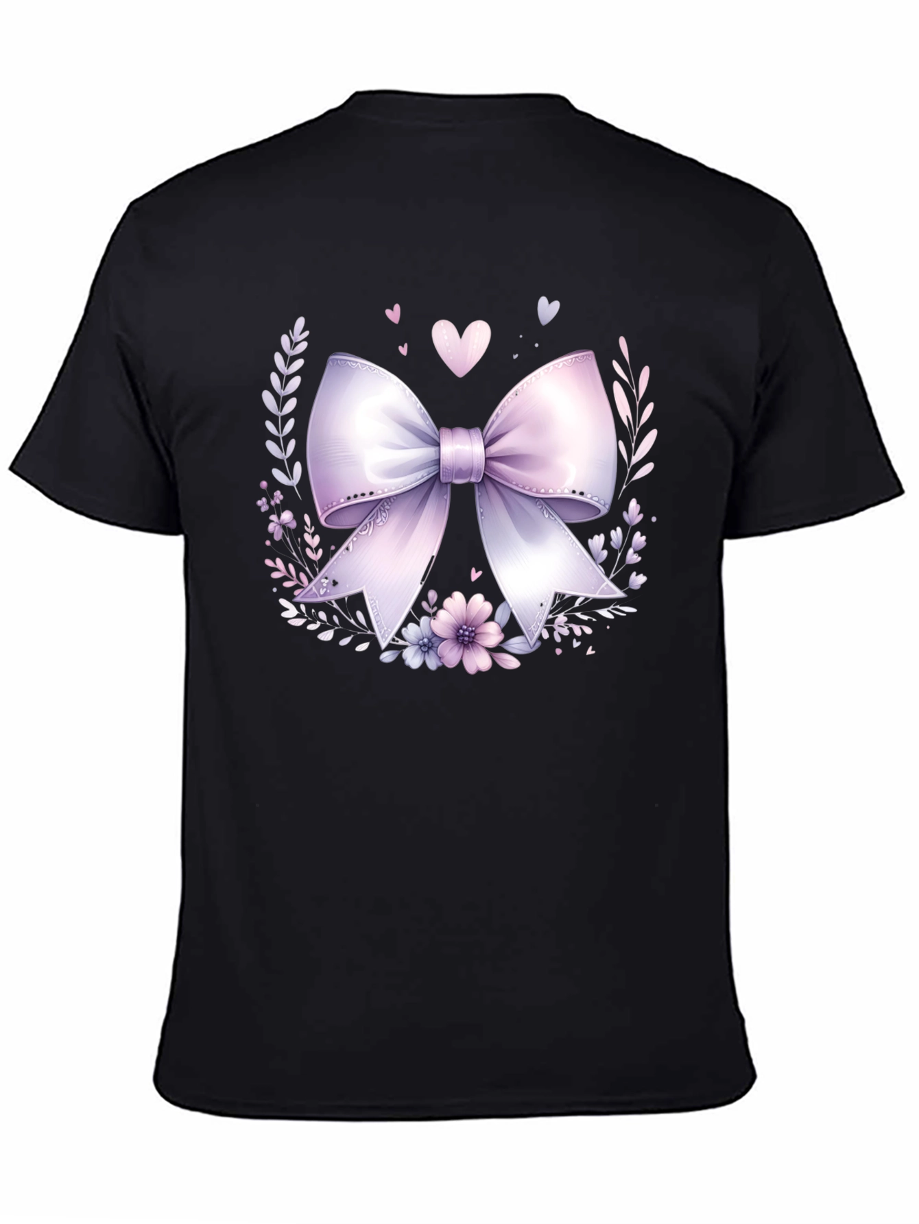 Floral Bow Graphic Tee - Stylish Casual Wear - 4
