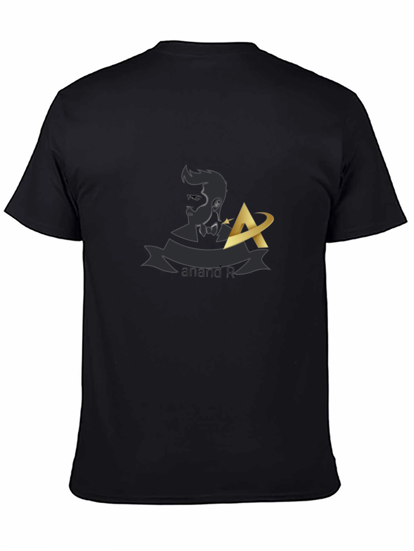 Black Stylish Black T-Shirt with Unique Graphic Design view 4