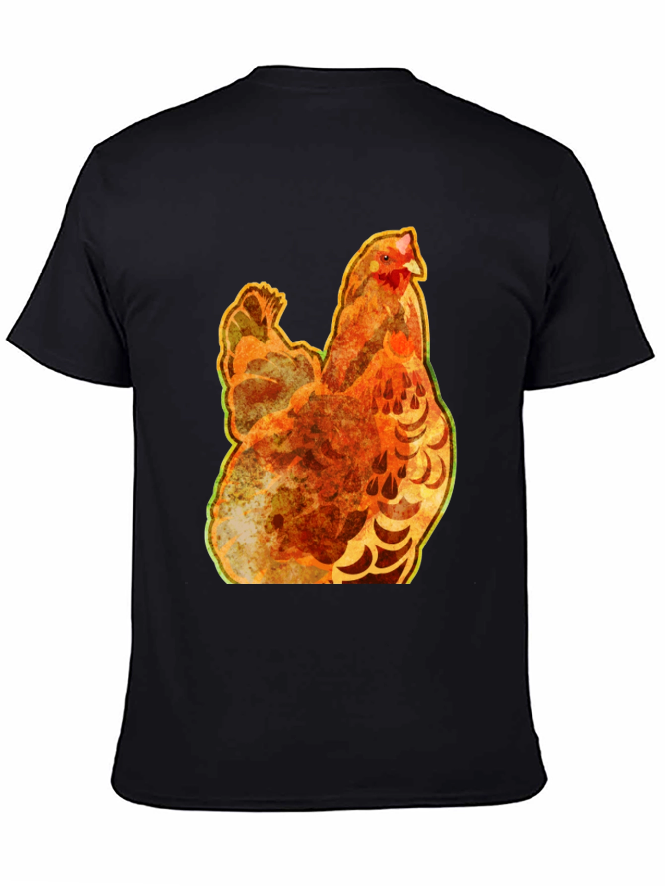 Black Chicken Graphic Tee - Quirky Animal Shirt view 4