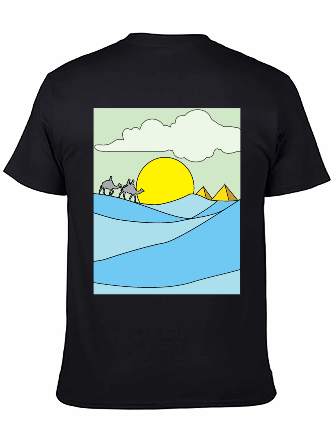 Black Egyptian Desert Graphic Tee view 4