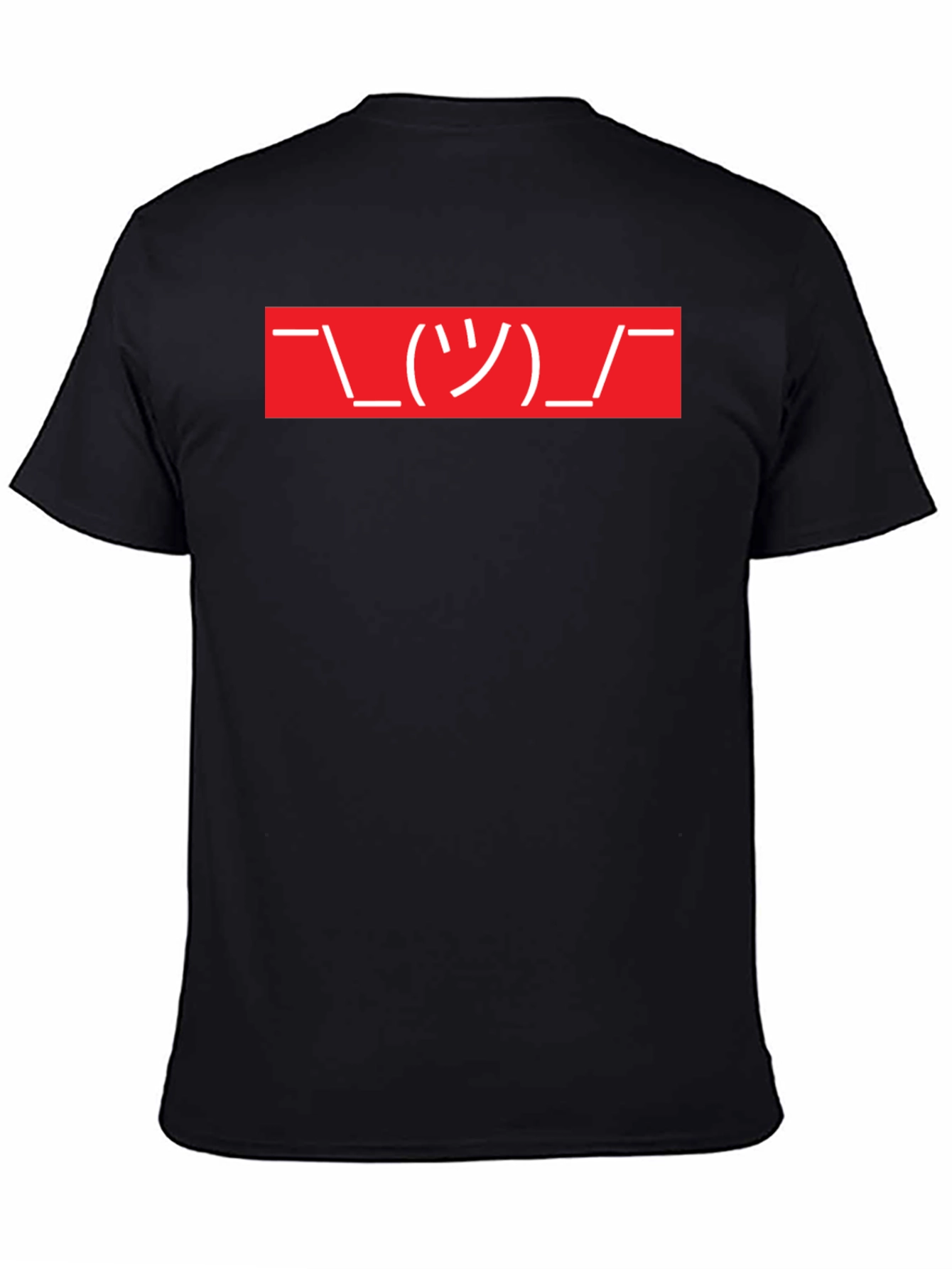 Black Shruggie Graphic Tee - Black Crew Neck T-Shirt view 4