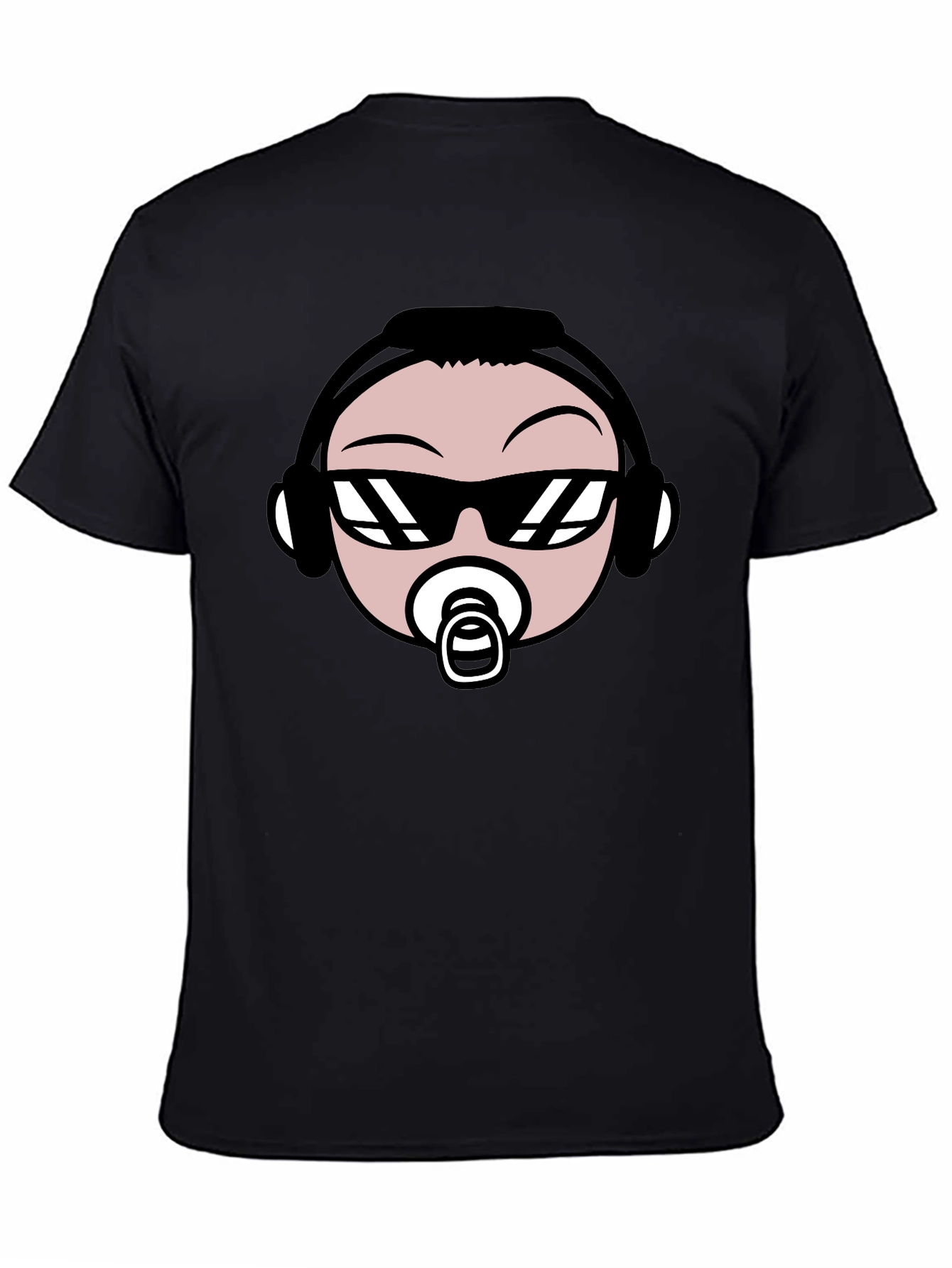 Black Cool Baby DJ T-Shirt - Black Cotton Graphic Tee view 4