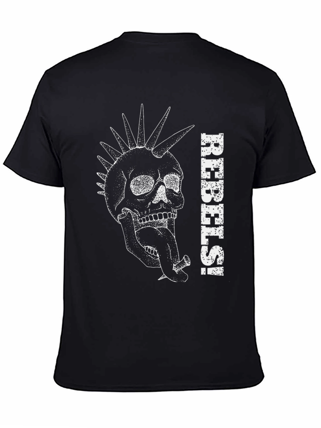 Black Rebels Skull Graphic Black T-Shirt view 4
