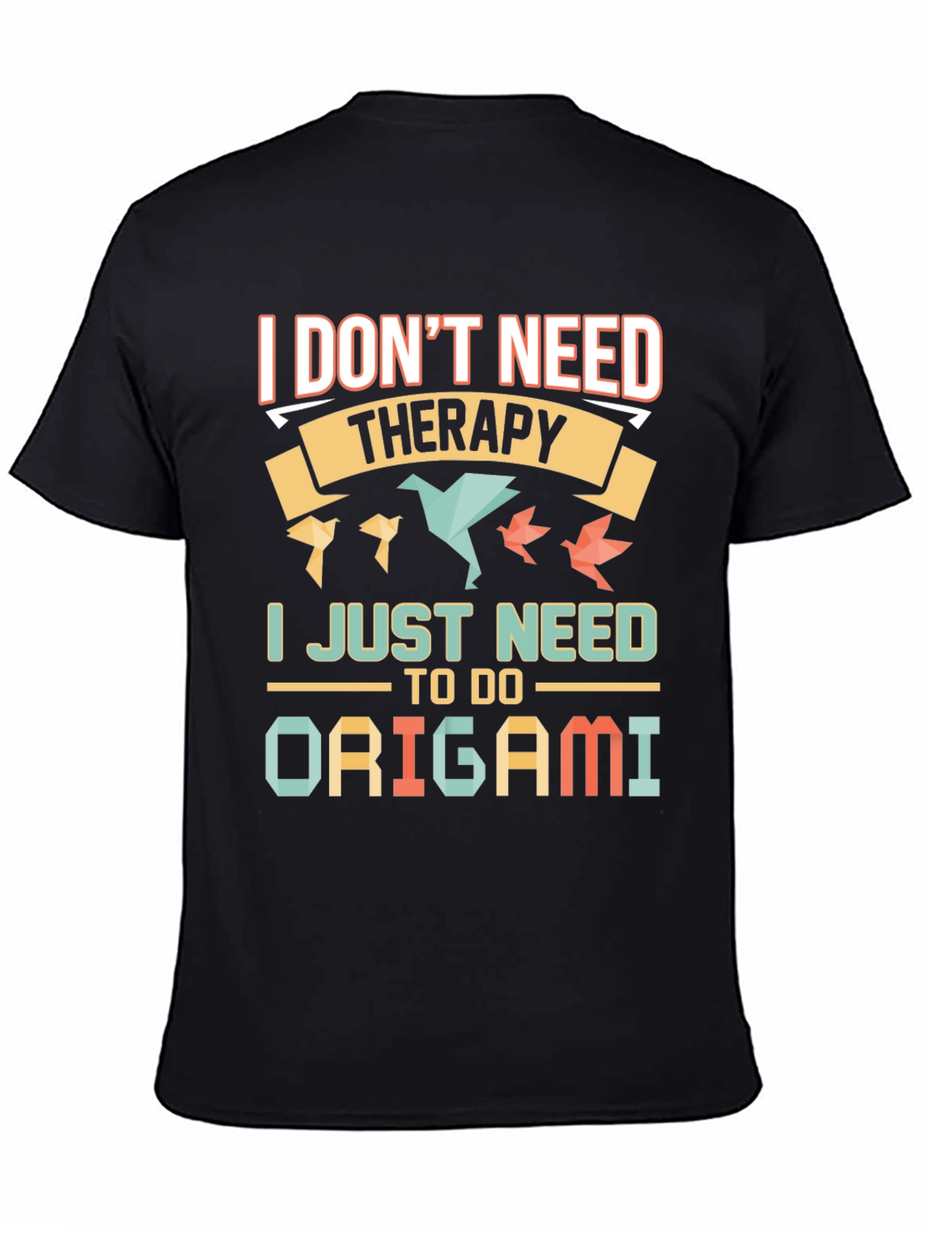 Black Origami Therapy T-Shirt view 4