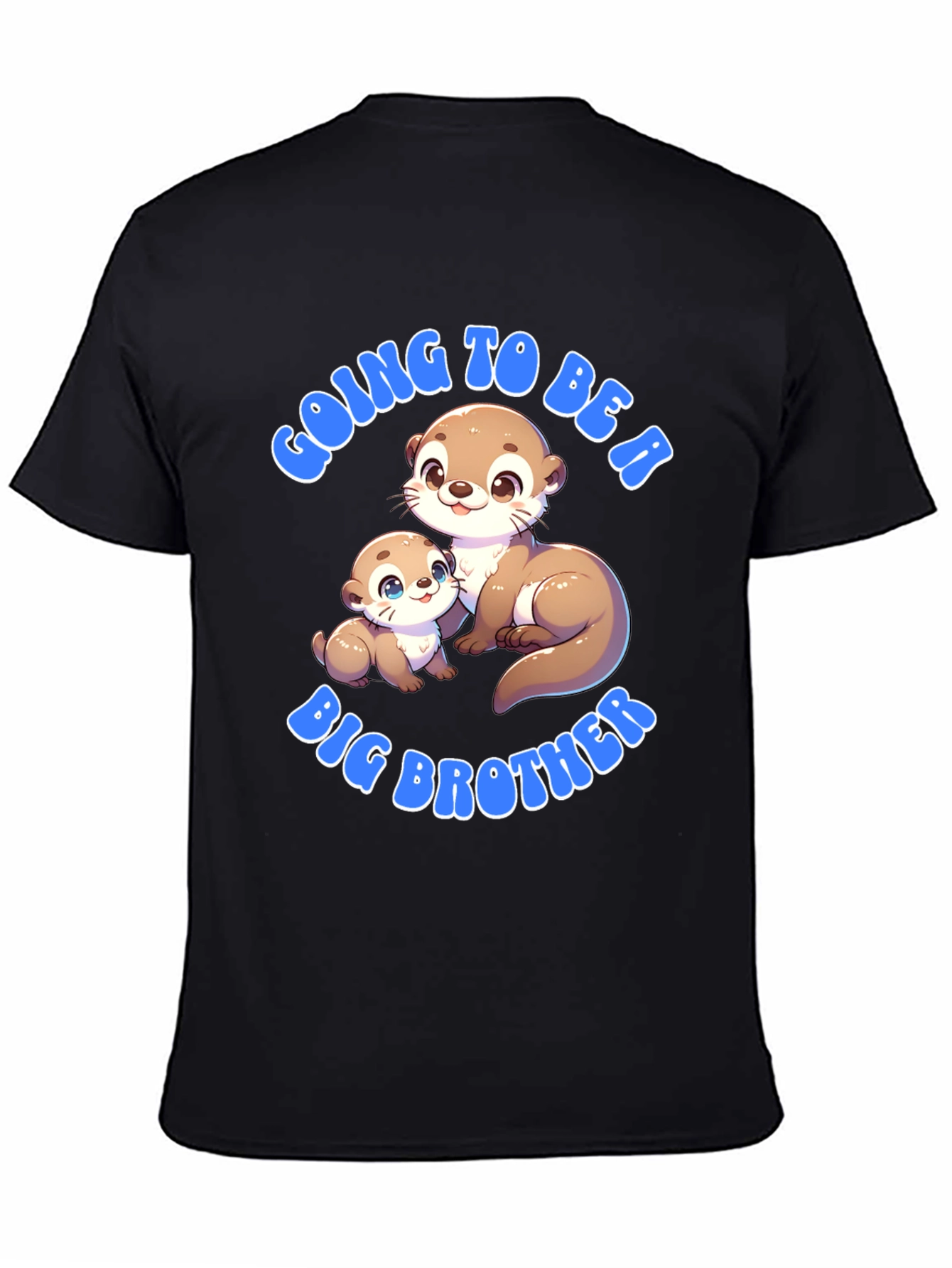 Black Going to be a Big Brother Otter T-Shirt view 4