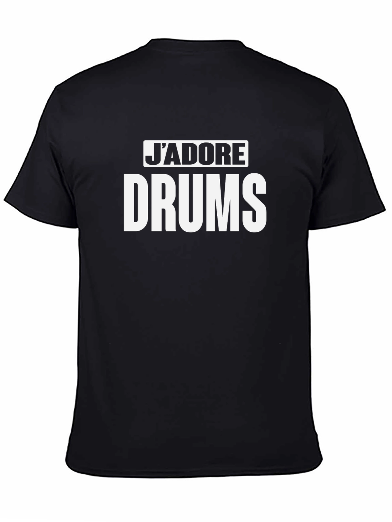 Black J'Adore Drums T-Shirt - Musician Tee view 4