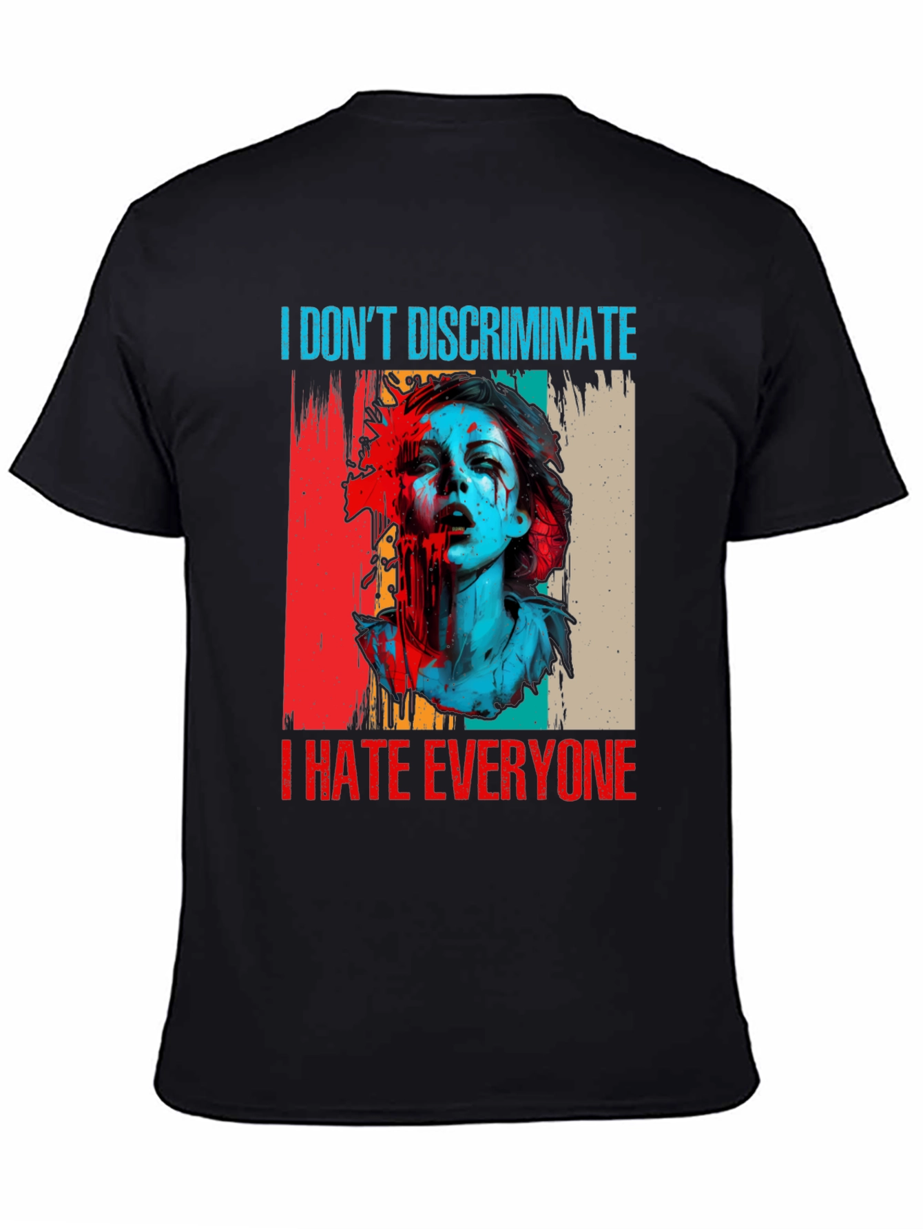 Black I Hate Everyone Graphic Tee view 4