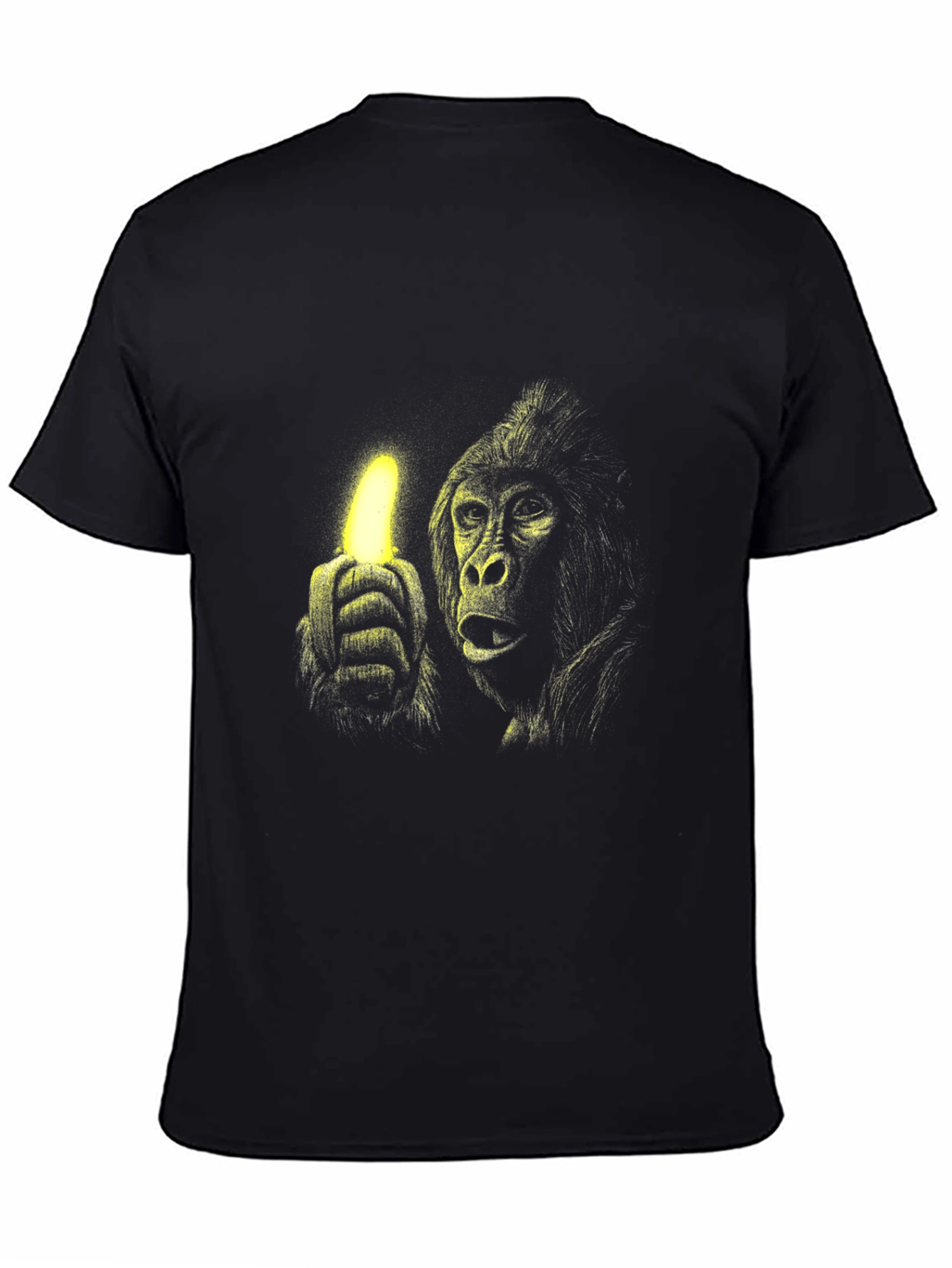 Black Gorilla Banana T-Shirt - Unique Graphic Tee view 4