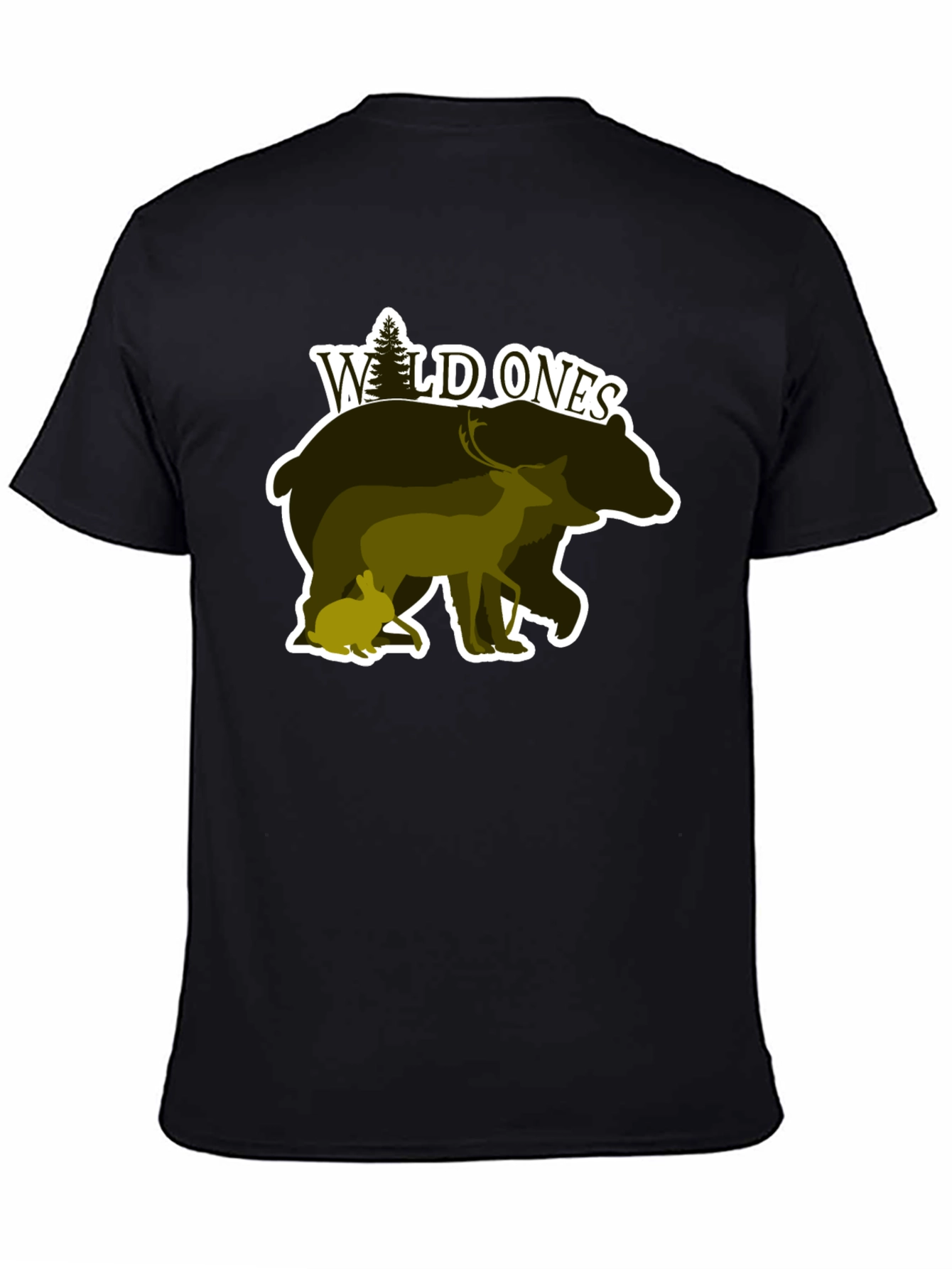 Black Wild Ones Nature Graphic T-Shirt view 4