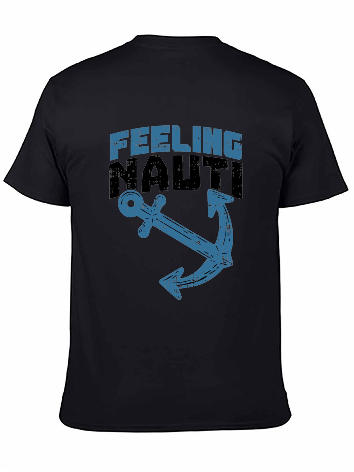 Black Feeling Nauti Anchor Graphic Tee - Black view 4