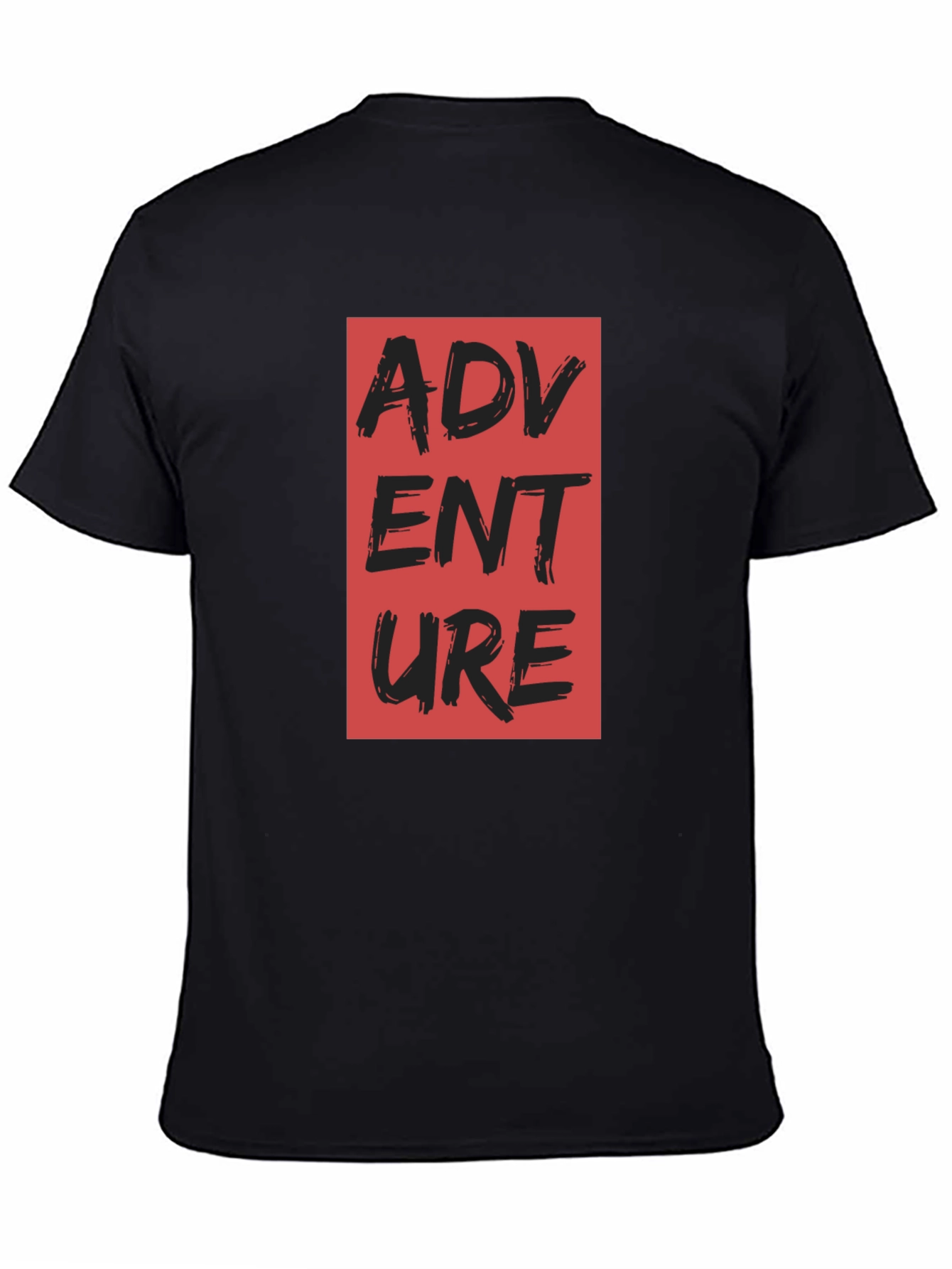 Black Adventure Graphic Print T-Shirt view 4