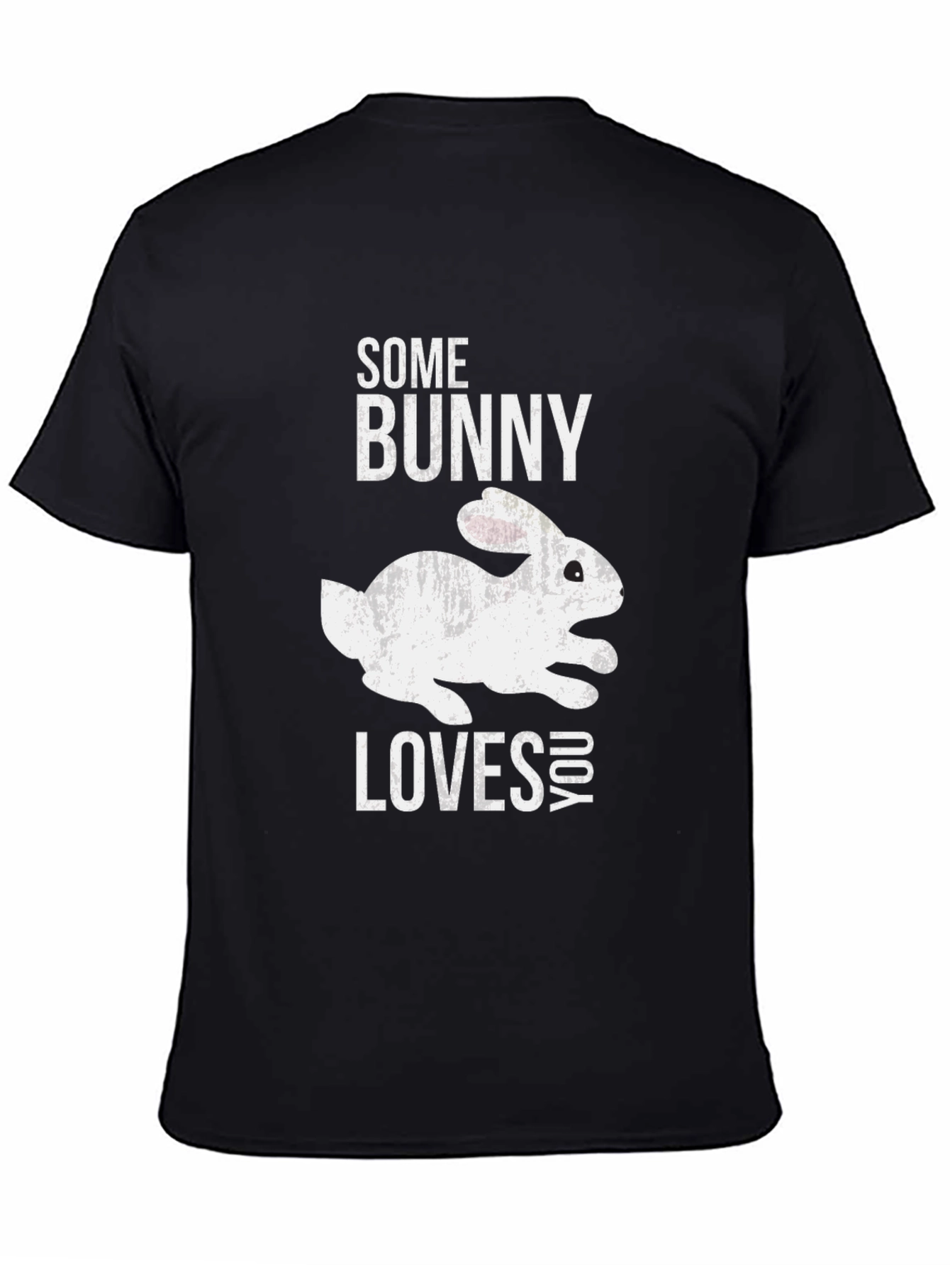 Black Some Bunny Loves You T-Shirt view 4