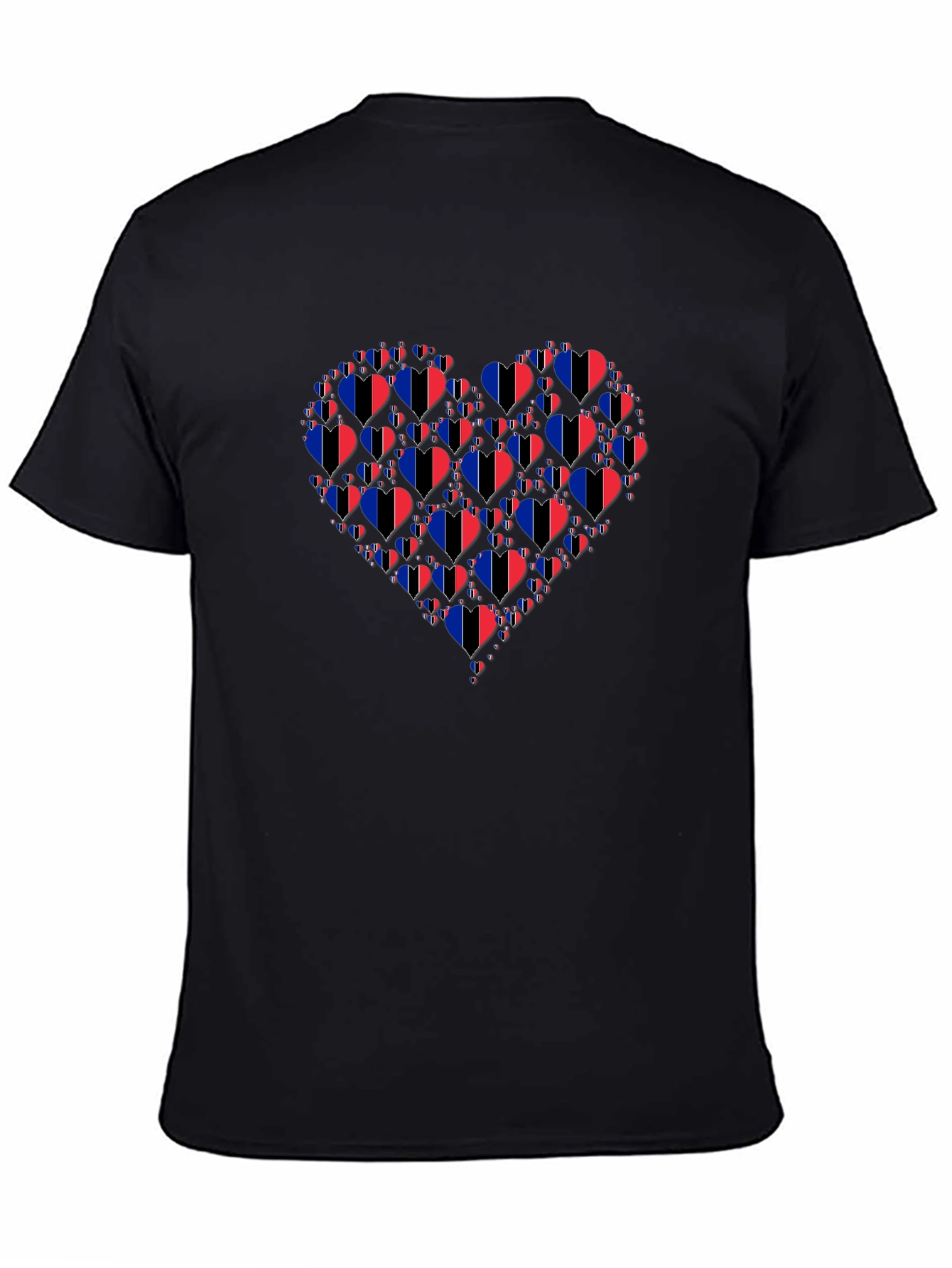 Black Heart Flag T-Shirt - Stylish Graphic Tee for Everyday Wear view 4