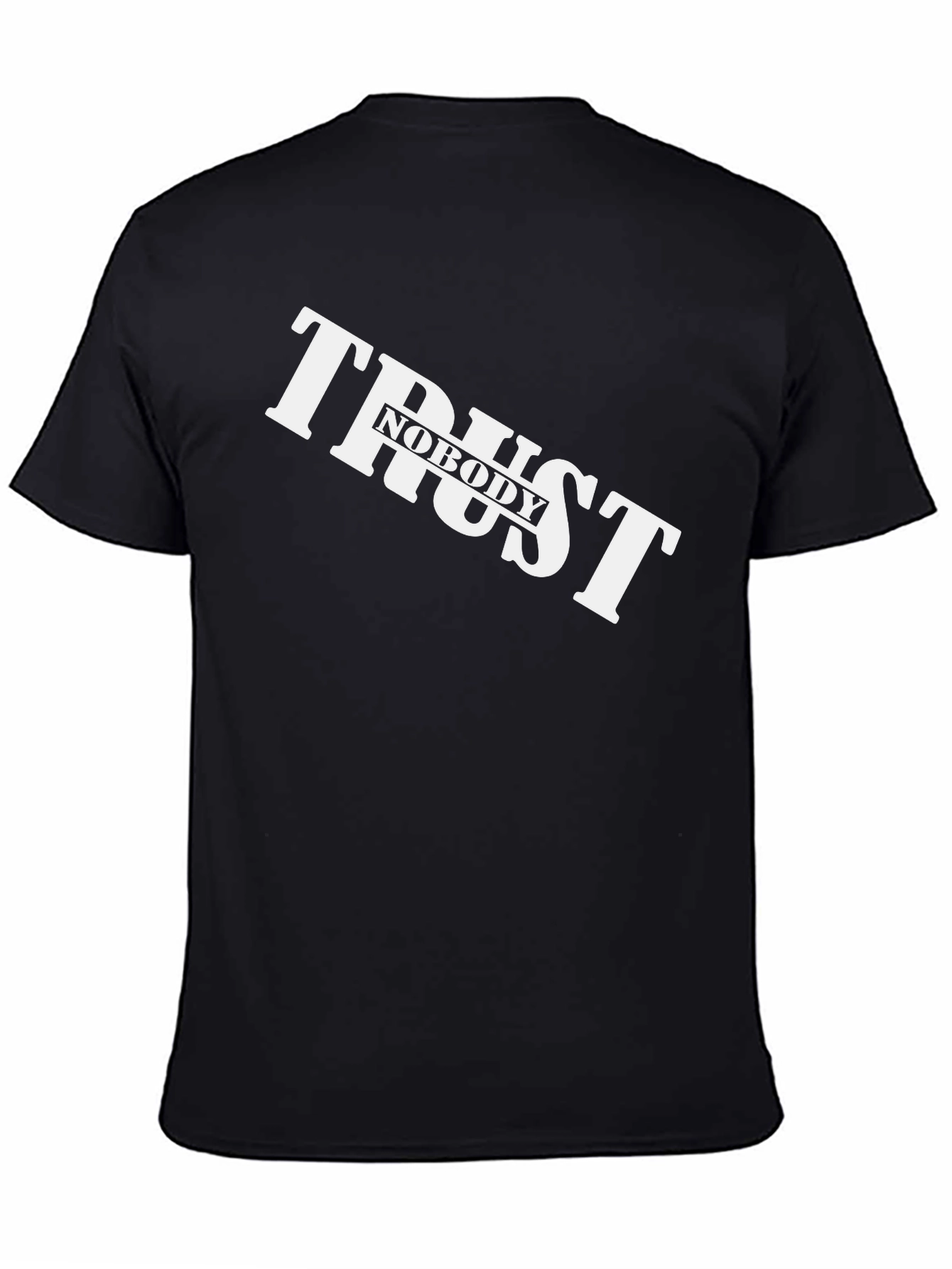 Black Trust Nobody Graphic Black T-Shirt view 4