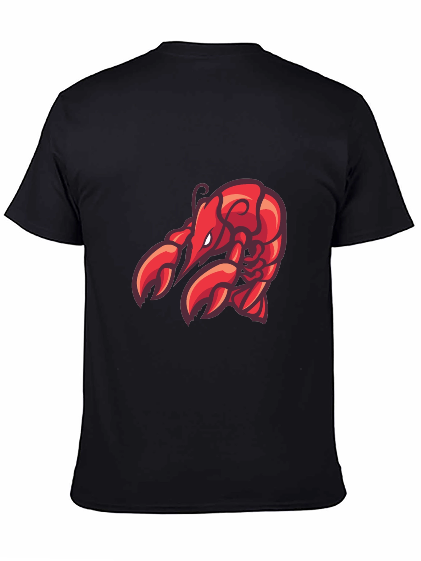 Black Lobster Graphic Tee - Black Cotton T-Shirt view 4
