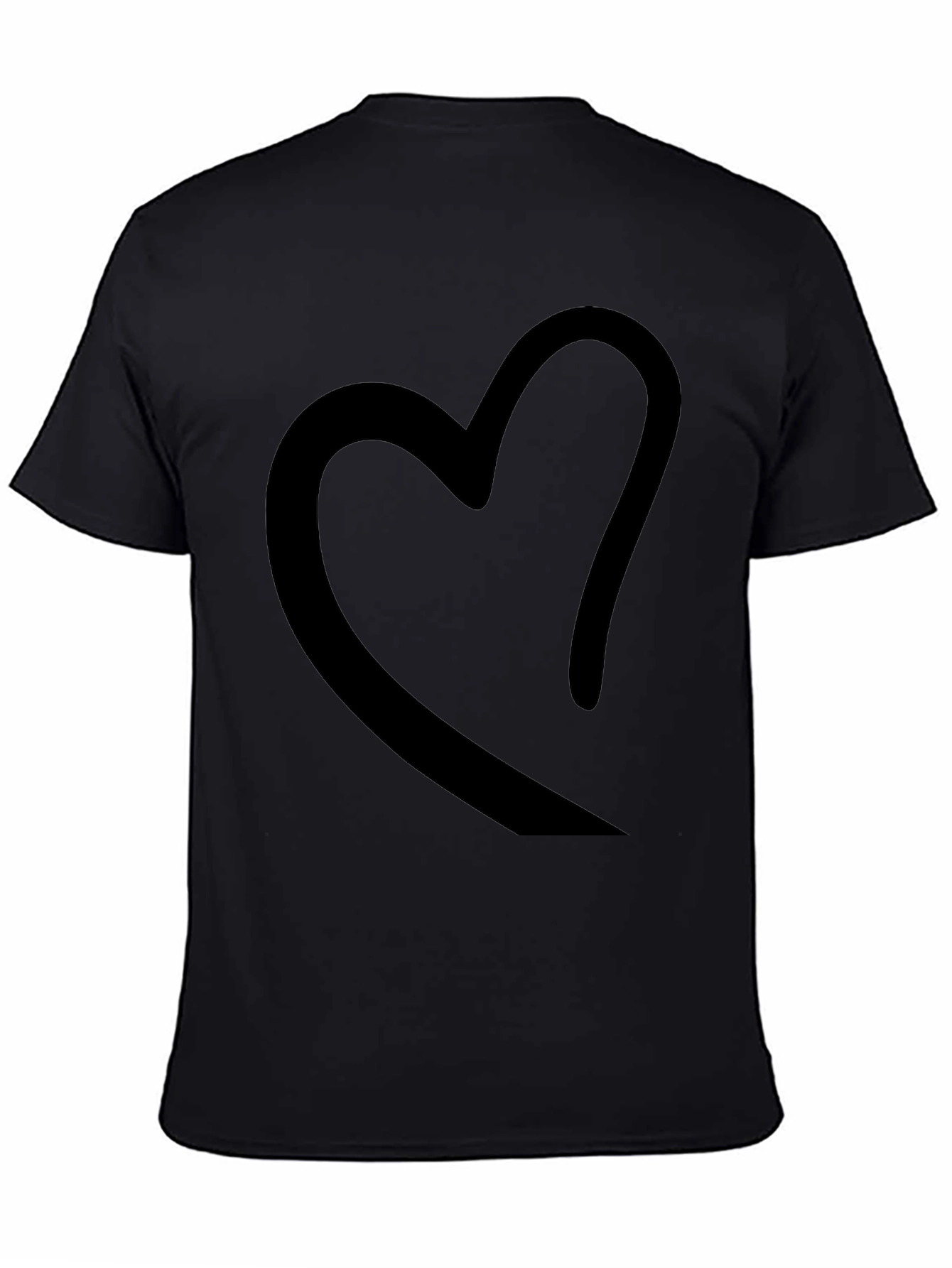 Black Heart Graphic Black T-Shirt view 4