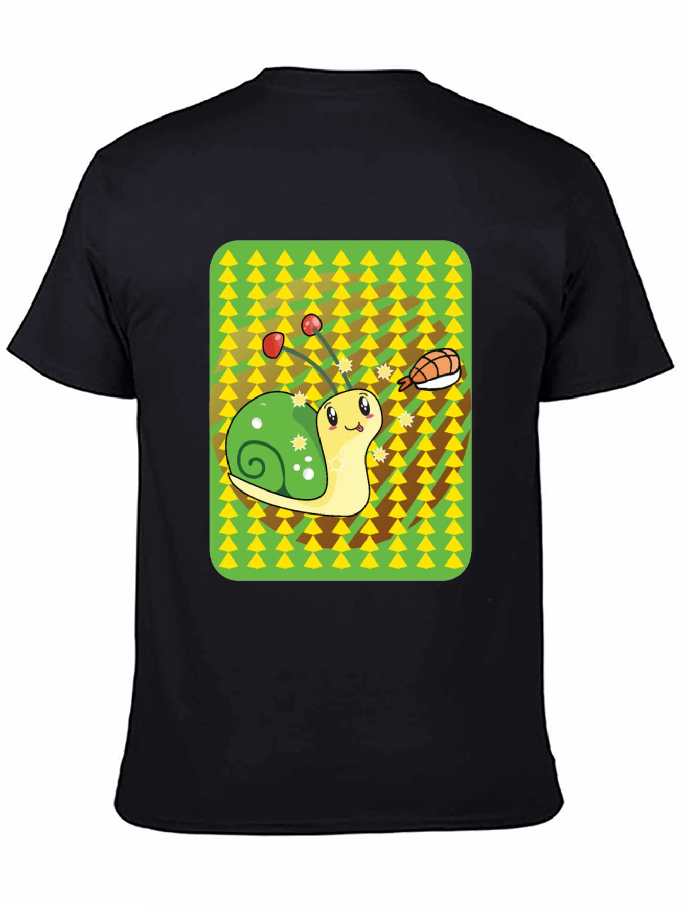Black Snail Sushi Graphic Tee - Novelty T-Shirt view 4