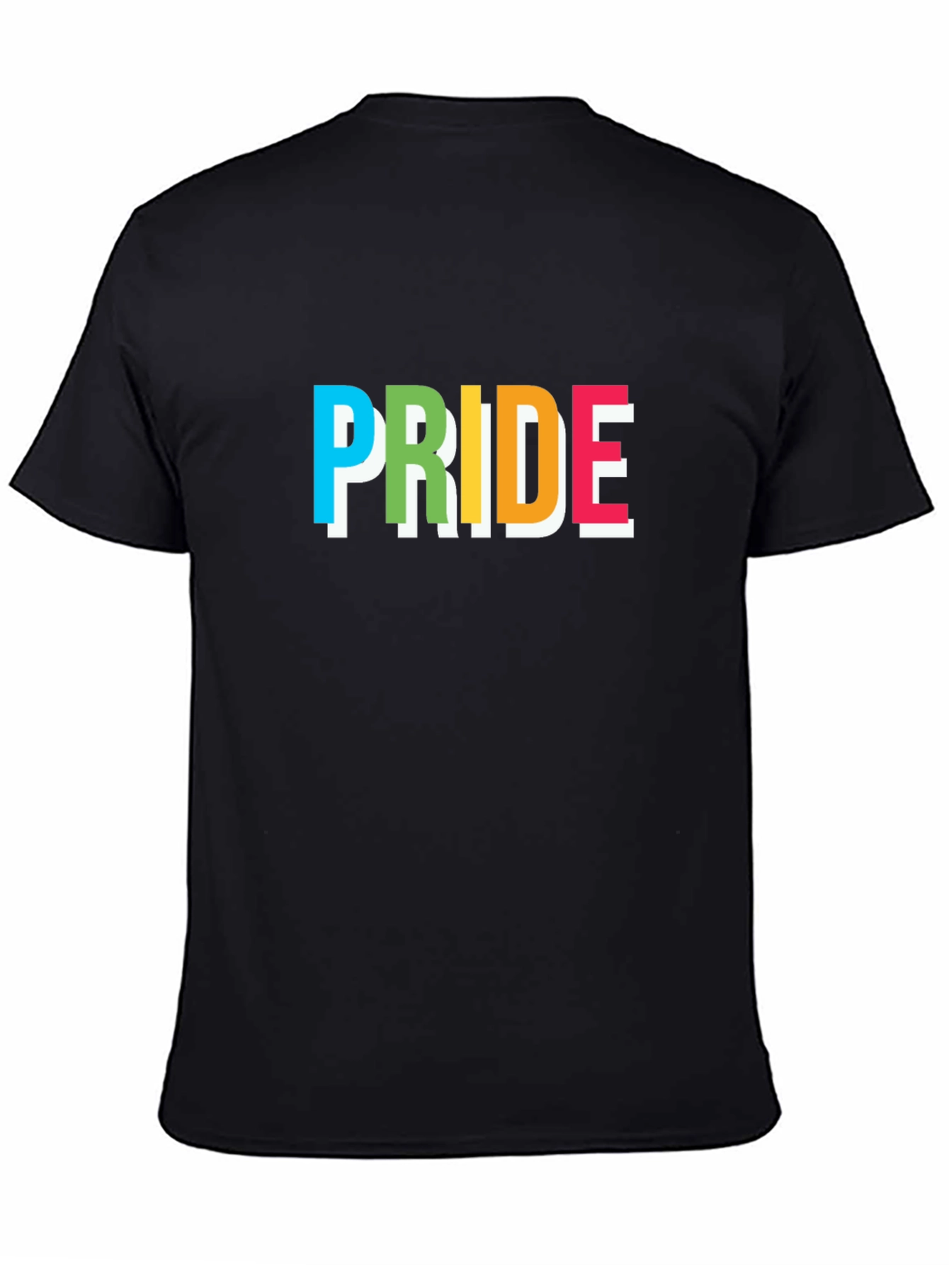 Black Pride Graphic Tee - Rainbow Lettering view 4