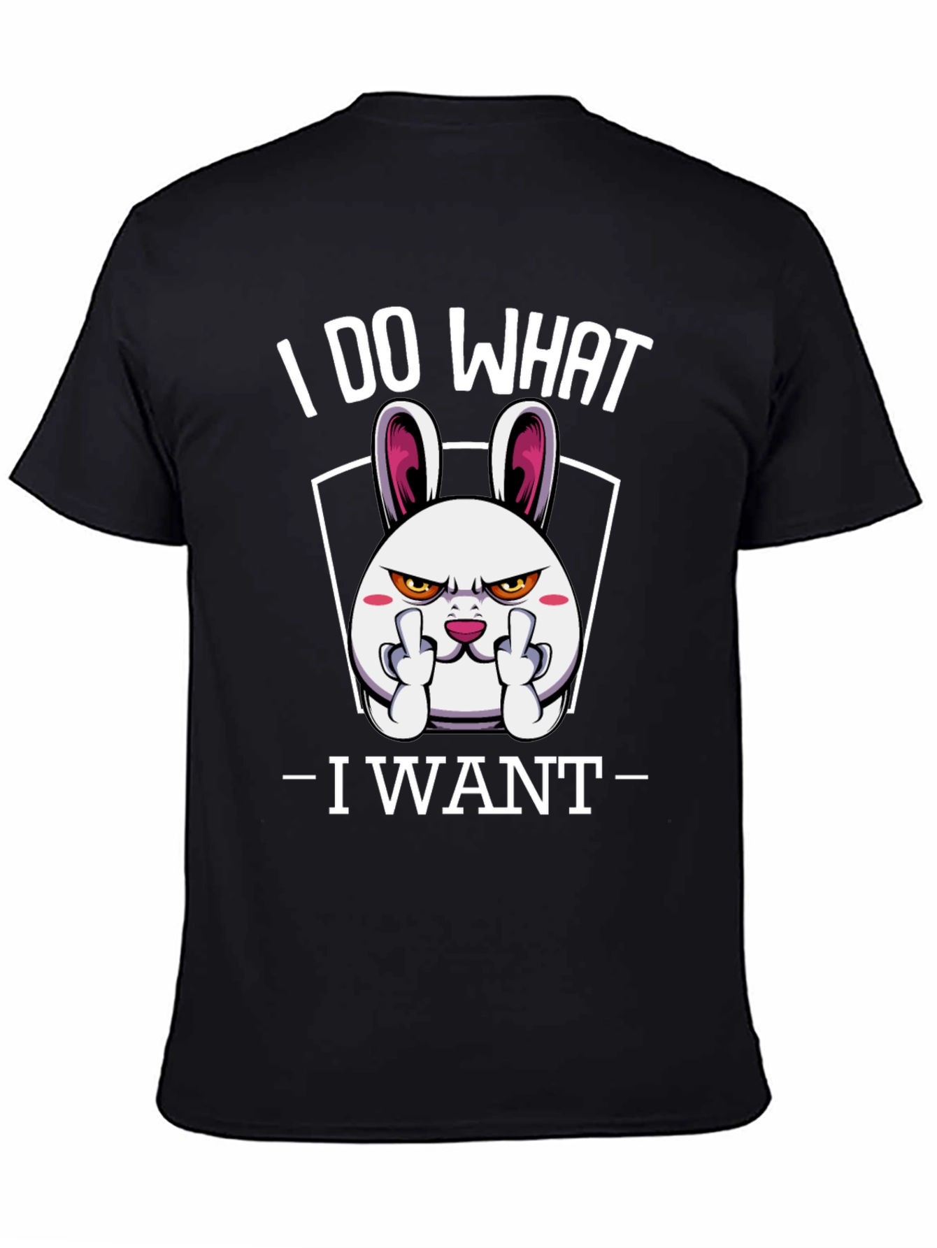 Black I DO WHAT I WANT T-Shirt view 4