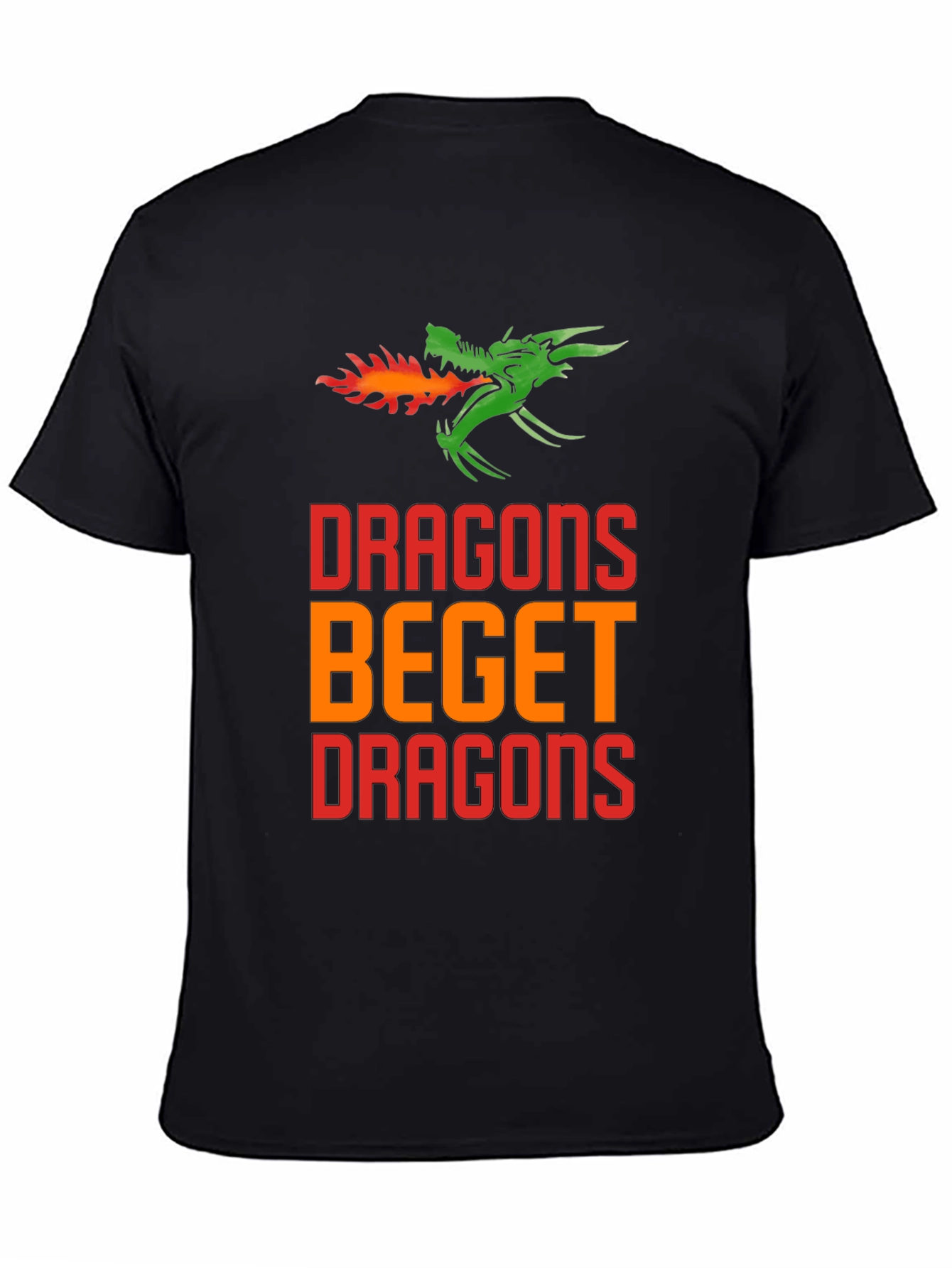 Black Dragons Beget Dragons Graphic T-Shirt view 4
