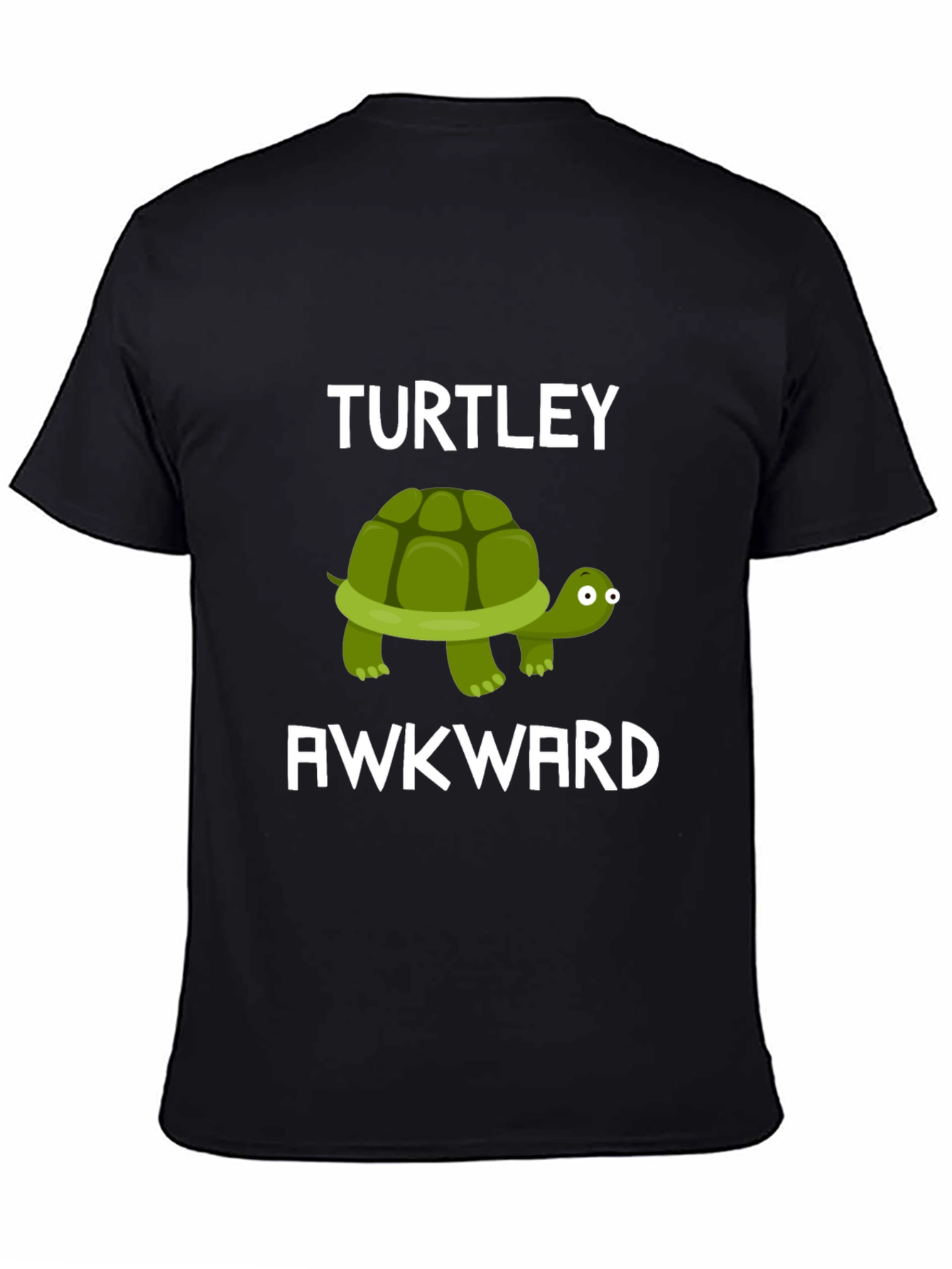 Black Turtley Awkward Funny Graphic T-Shirt view 4