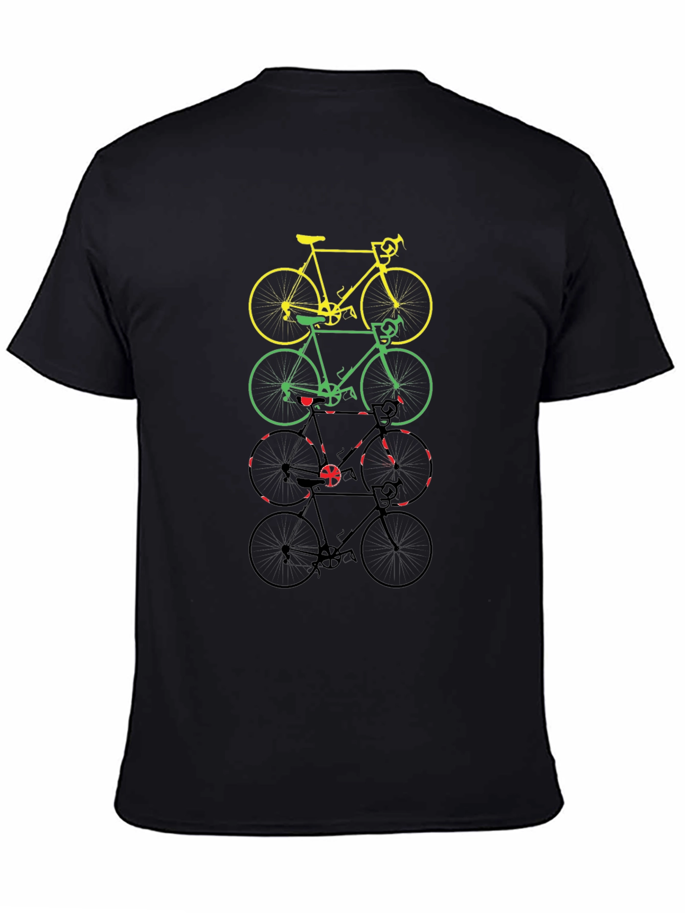 Black Rasta Bicycle T-Shirt - Cycling Pride view 4