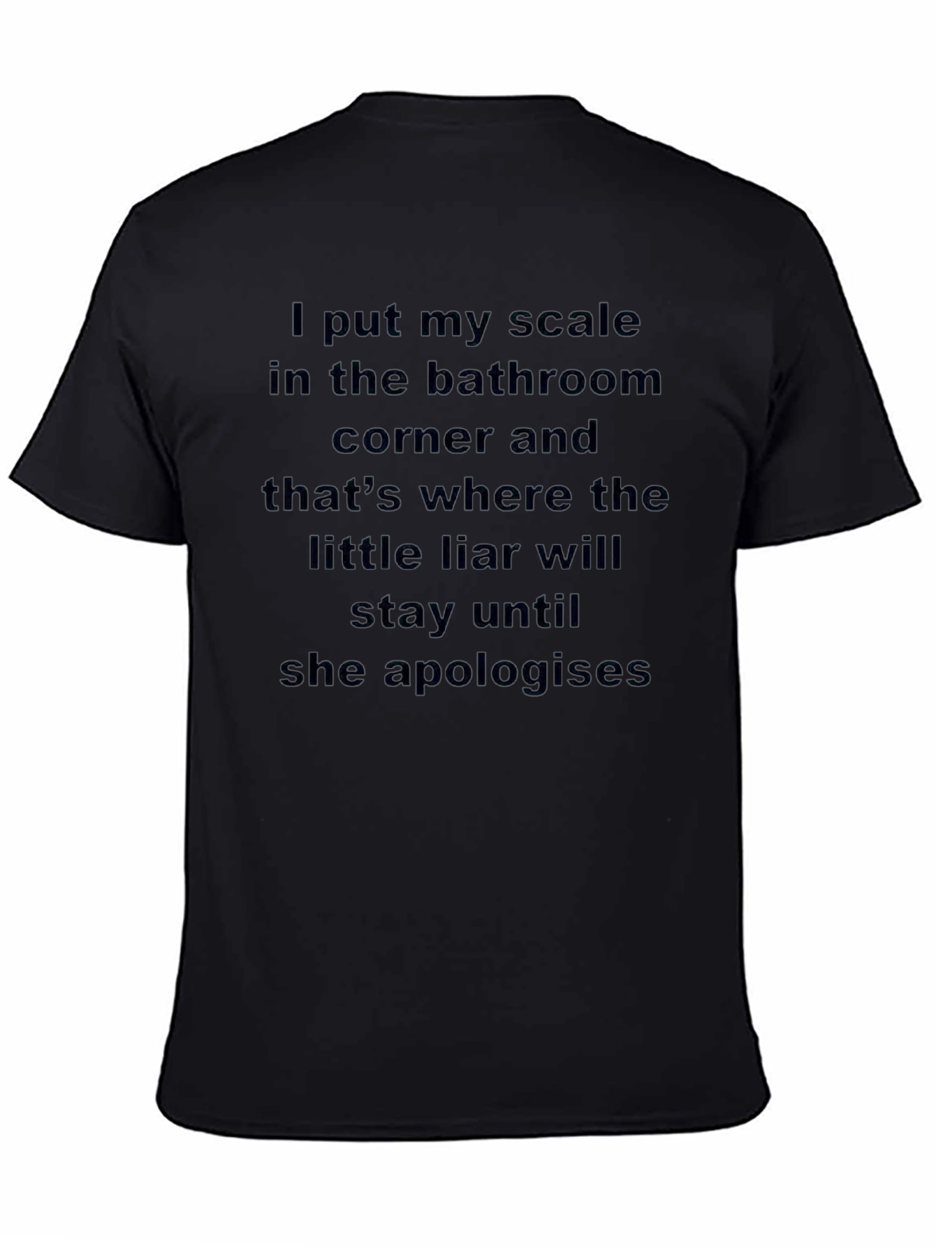 Black Funny Scale T-Shirt - "Little Liar" view 4