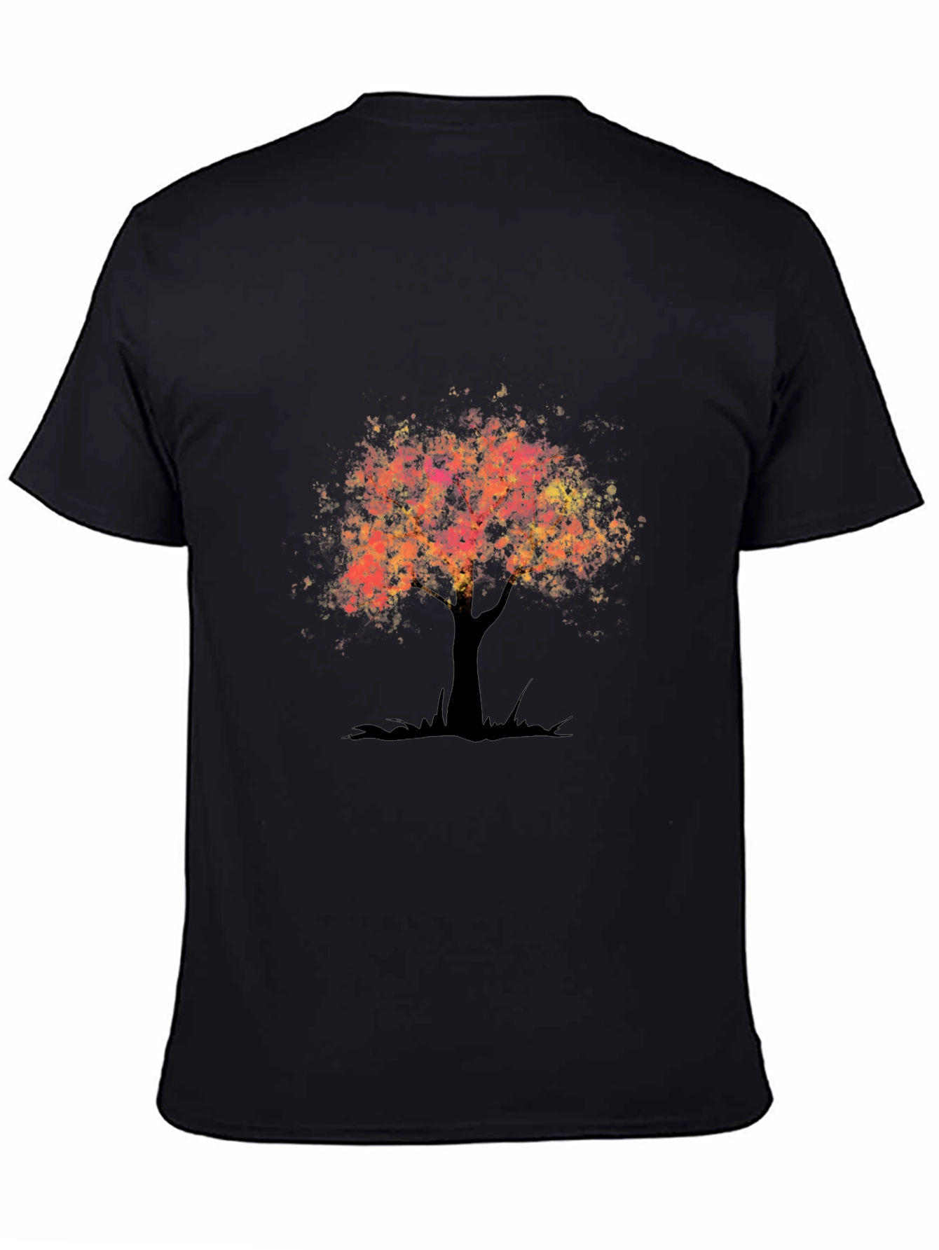 Black Tree of Life Graphic Tee - Black Casual Shirt view 4