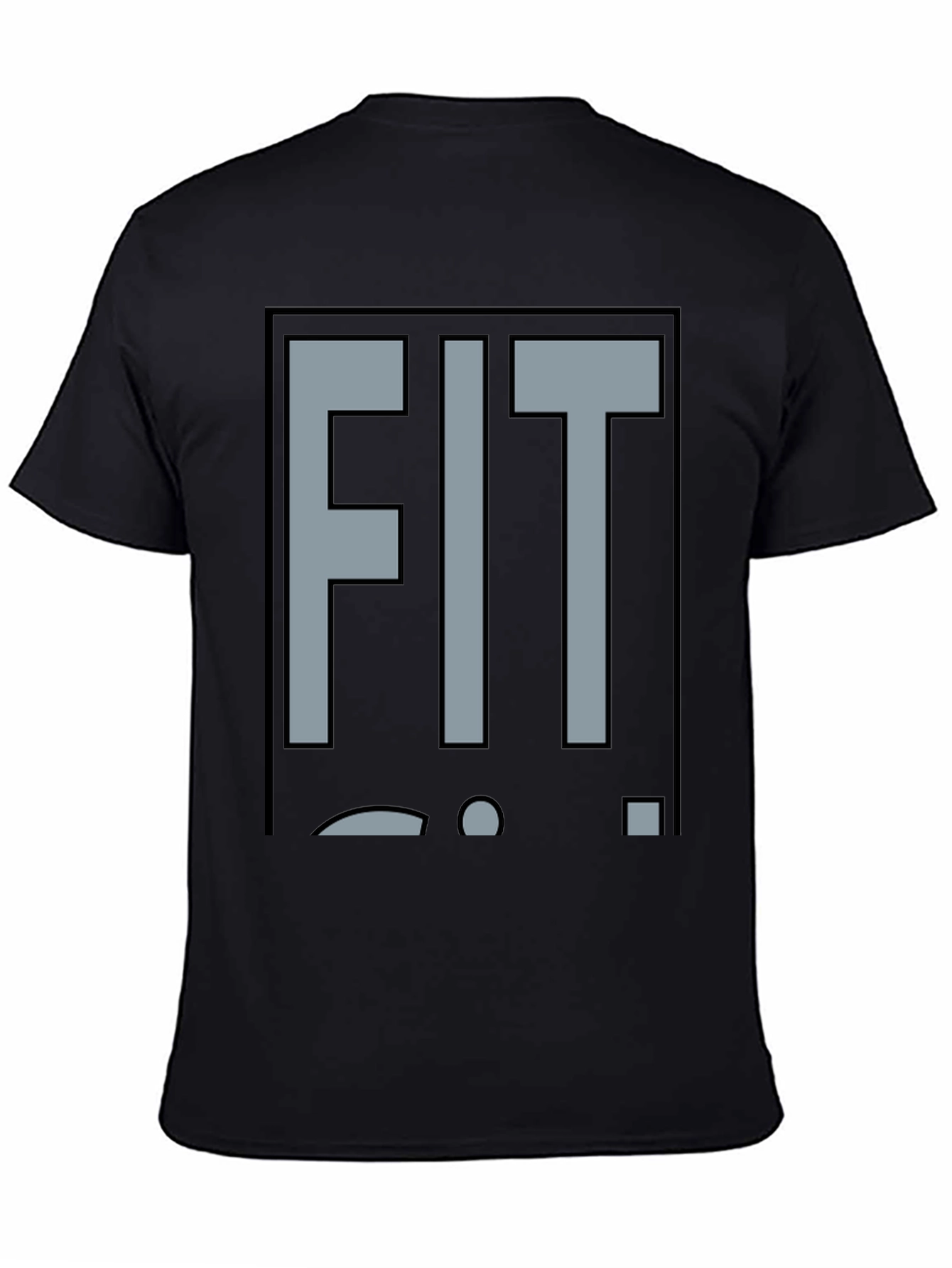 Black FIT Graphic Tee - Black Cotton Blend view 4