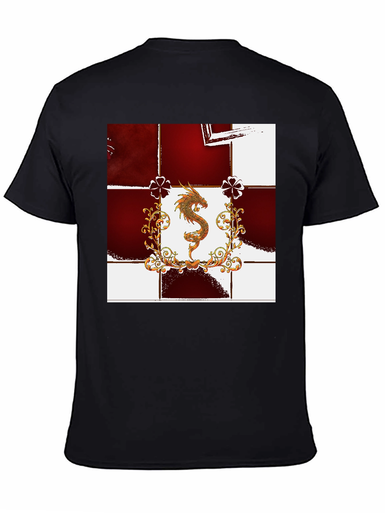 Black Dragon Emblem Black T-Shirt view 4