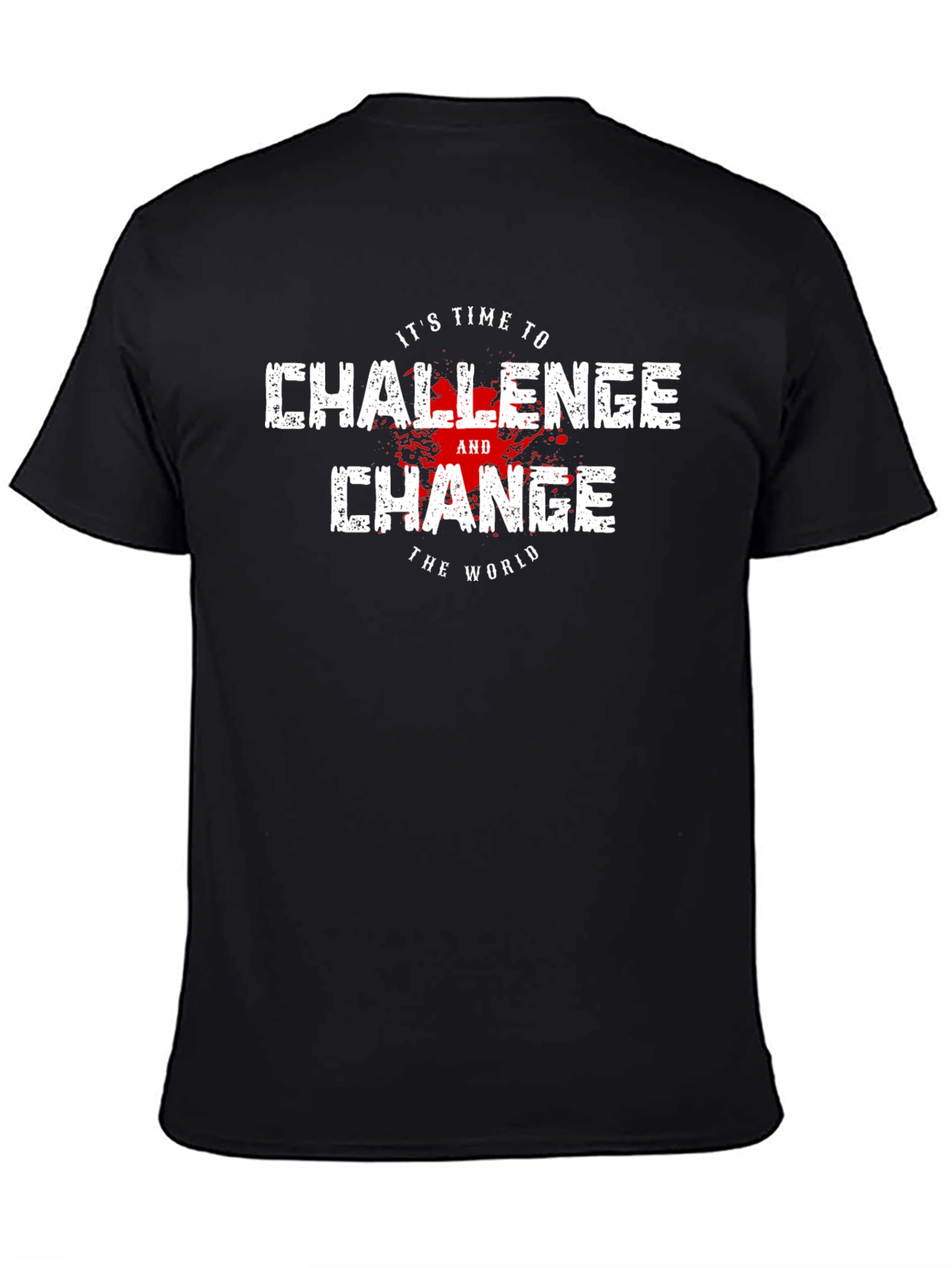 Black Challenge and Change Graphic Tee - Black view 4